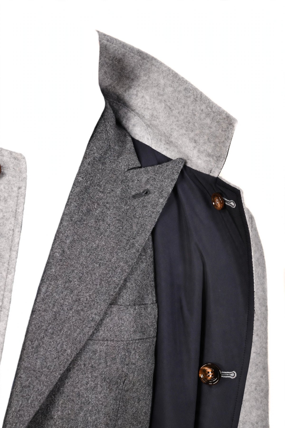 Kired by Kiton Peak Cashmere Reversible Overcoat