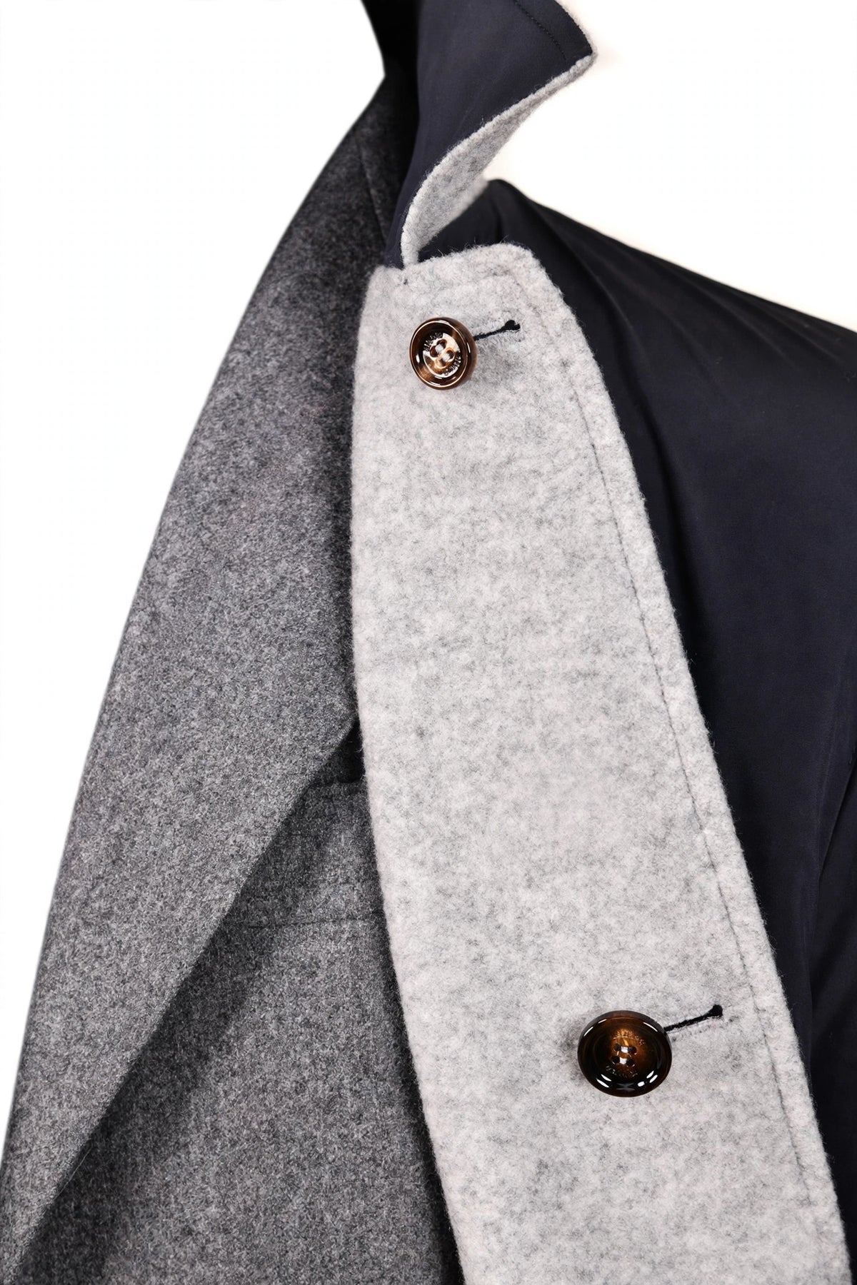 Kired by Kiton Peak Cashmere Reversible Overcoat