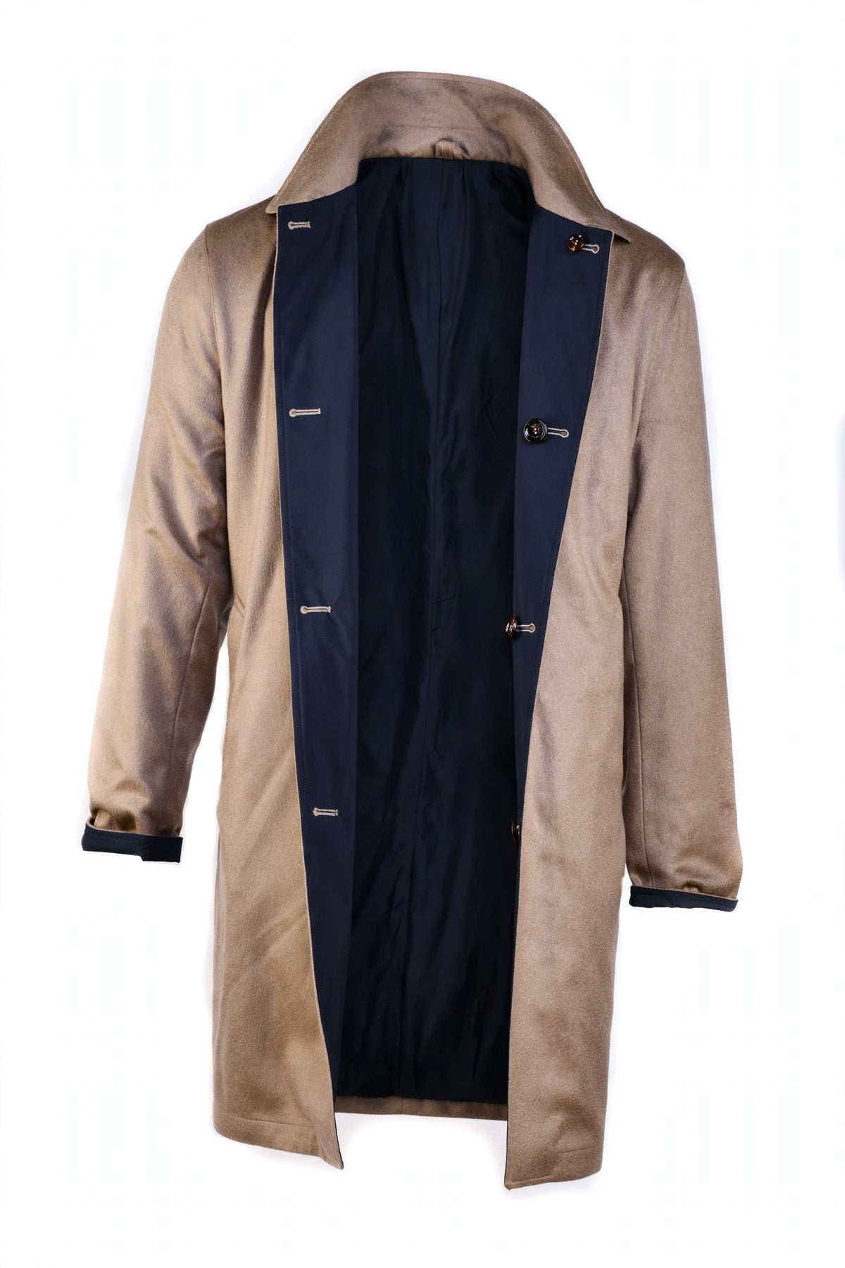 Kired by Kiton Peak Cashmere Reversible Overcoat
