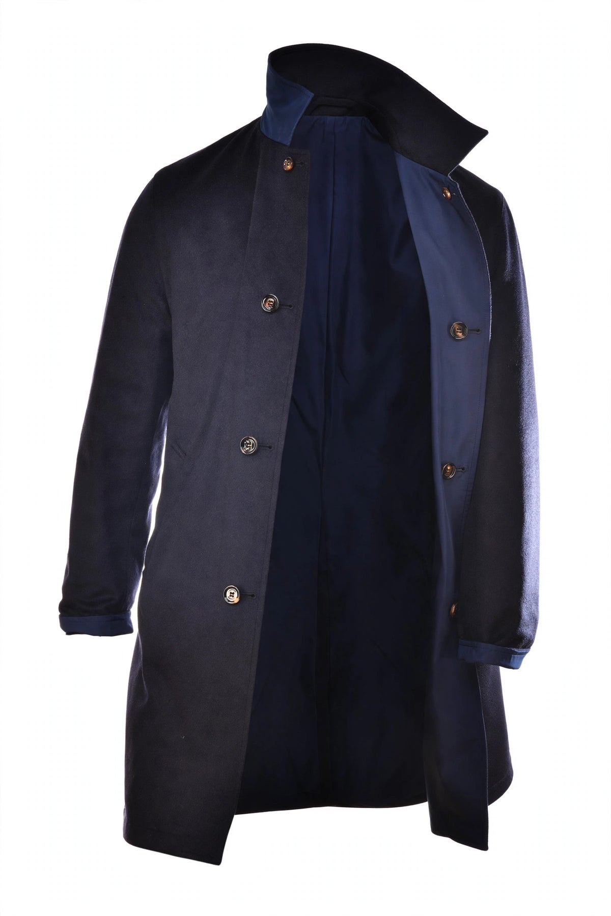 Kired by Kiton Peak Cashmere Reversible Overcoat