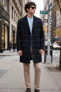 Fiore di Napoli Windowpane Cashmere Overcoat