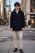 Kired Double-Breasted Overcoat w/ Detachable Lining