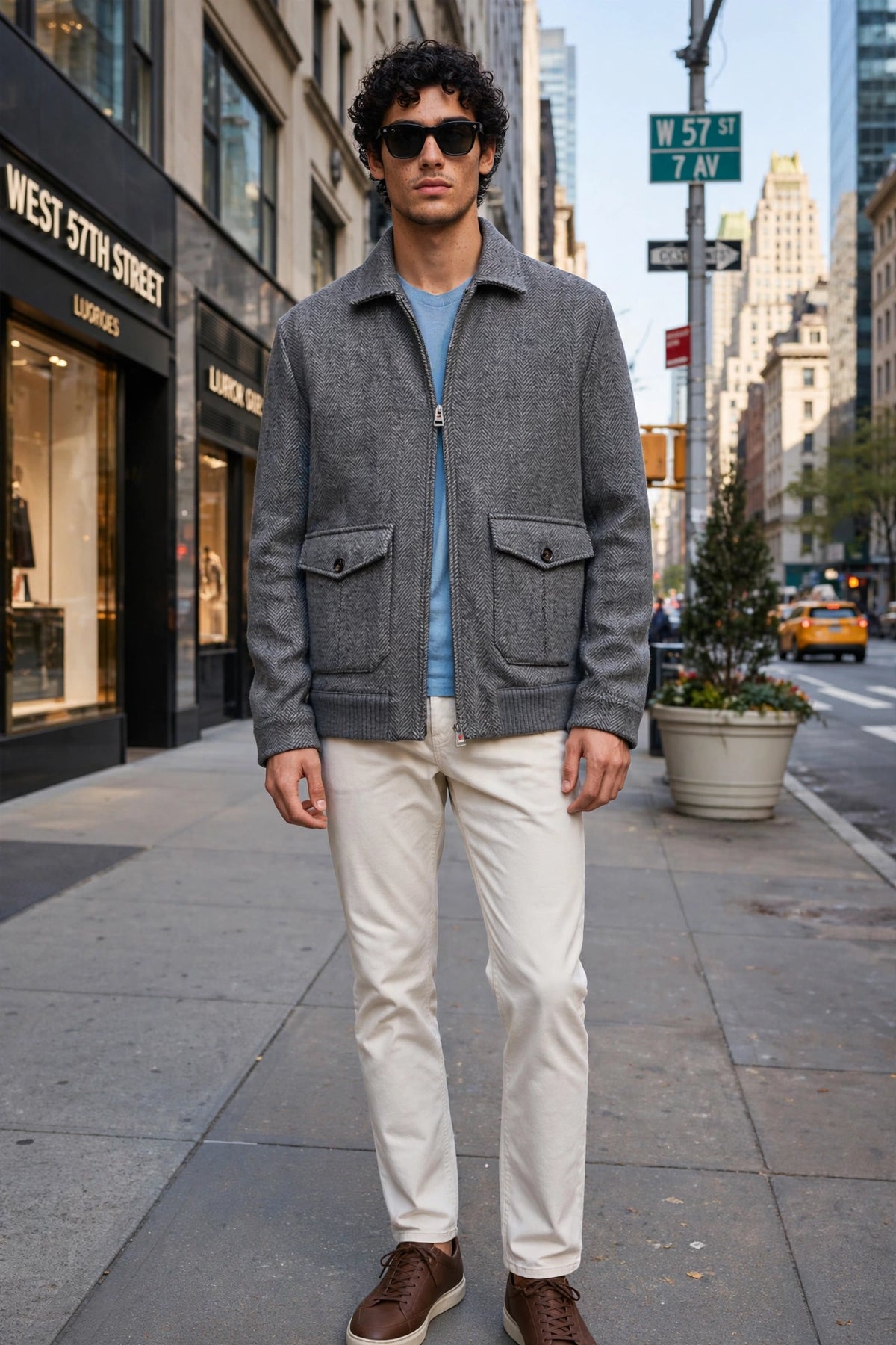 Kired Furb Herringbone Virgin Wool-Cashmere Overcoat