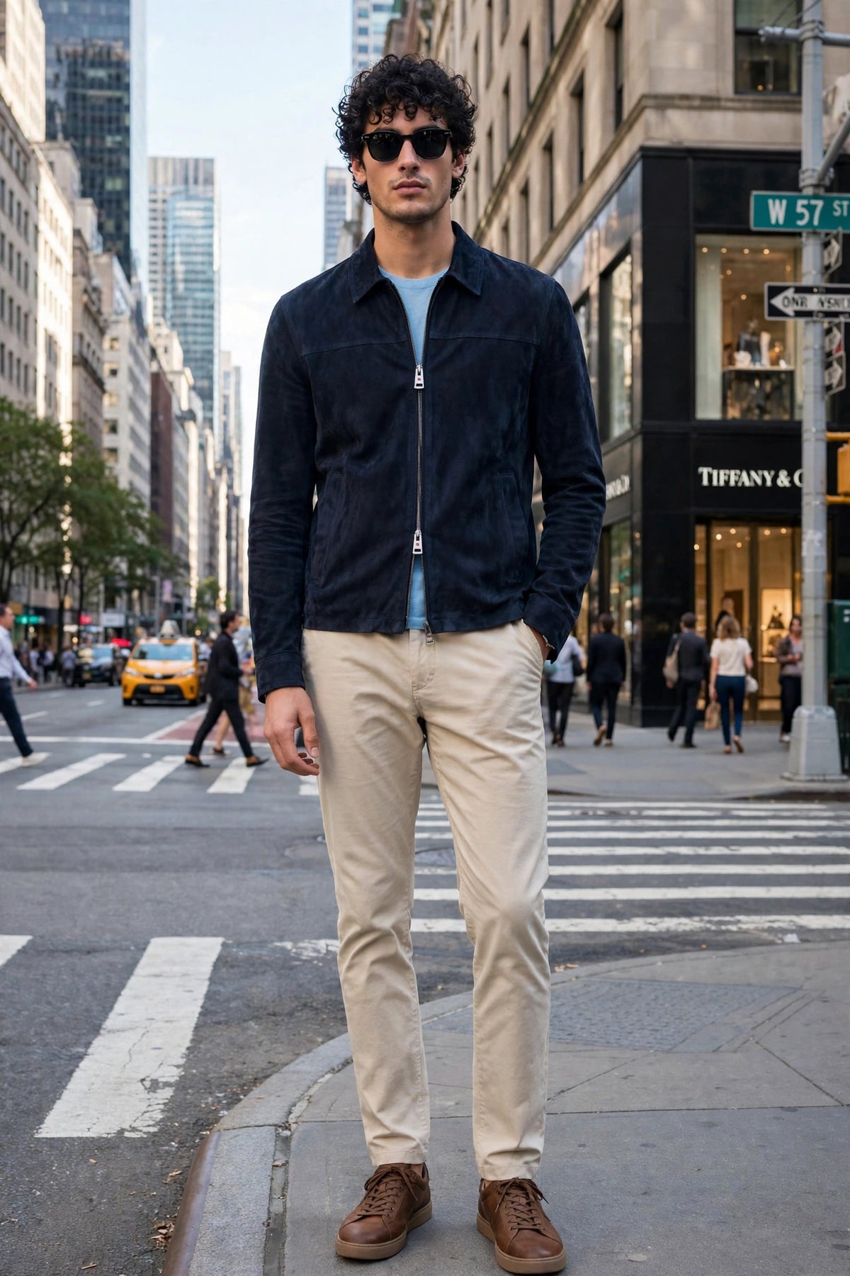 Kired Juan Lambskin Suede Zip-Up Jacket