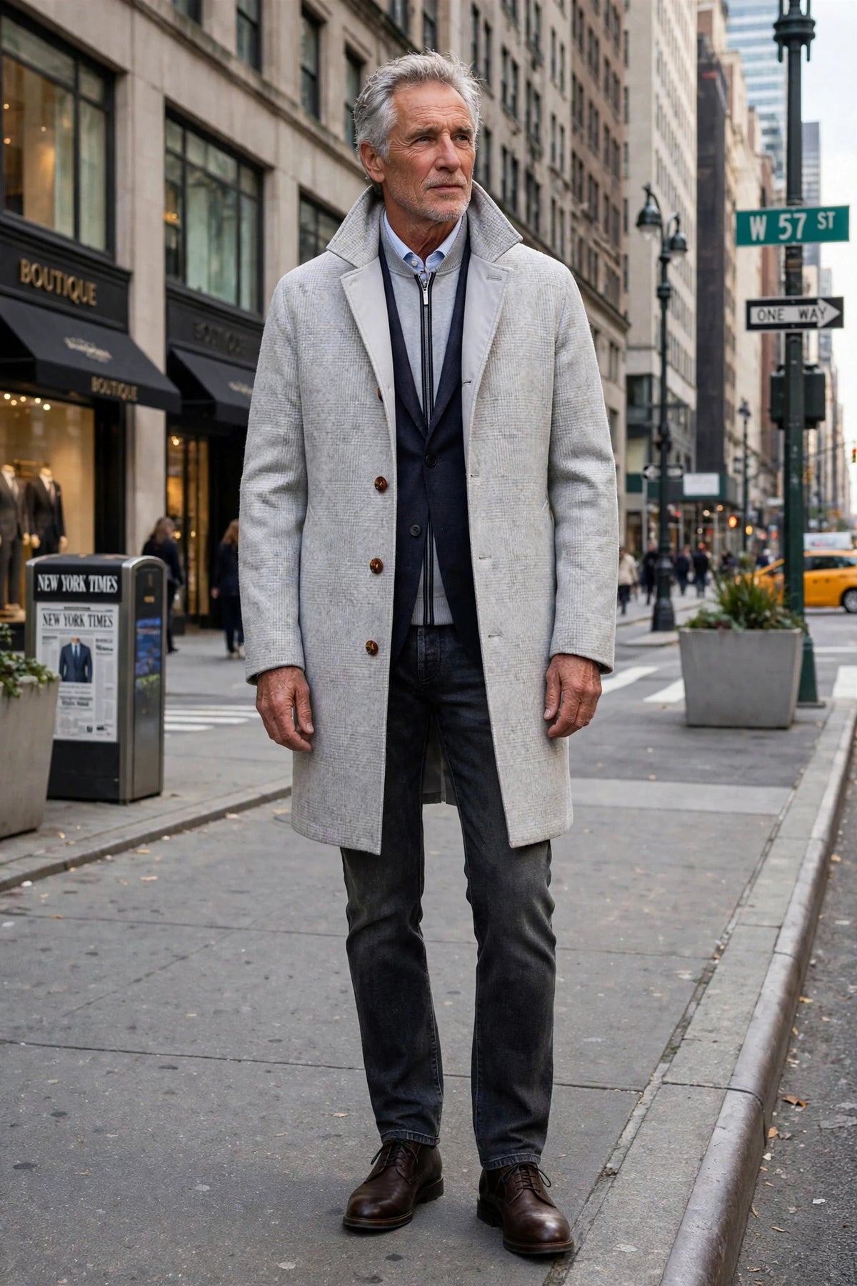 Kired by Kiton Peak Wool-Cashmere Reversible Overcoat