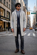 Kired by Kiton Peak Wool-Cashmere Reversible Overcoat