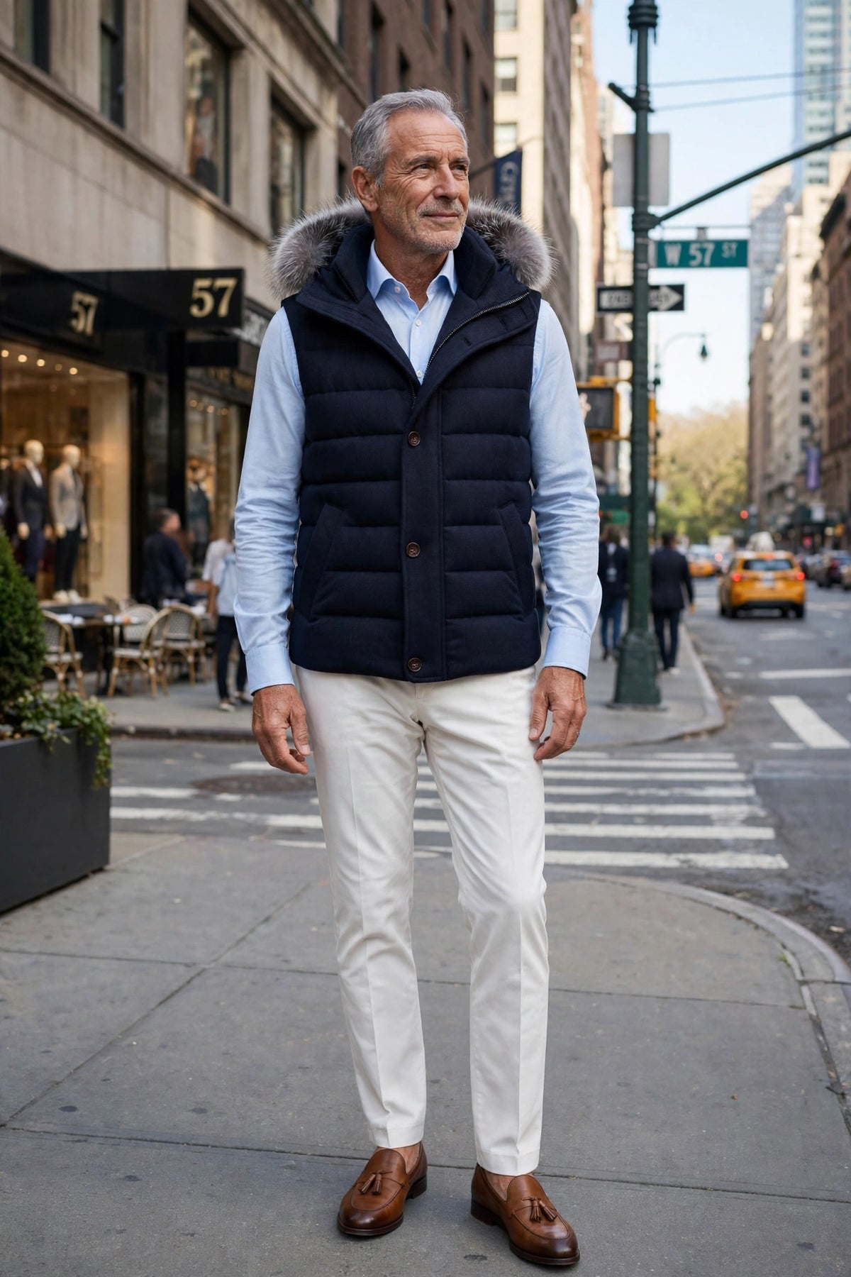 Kired by Kiton Kishb Cashmere Vest w/ Detachable Fox Fur Hood