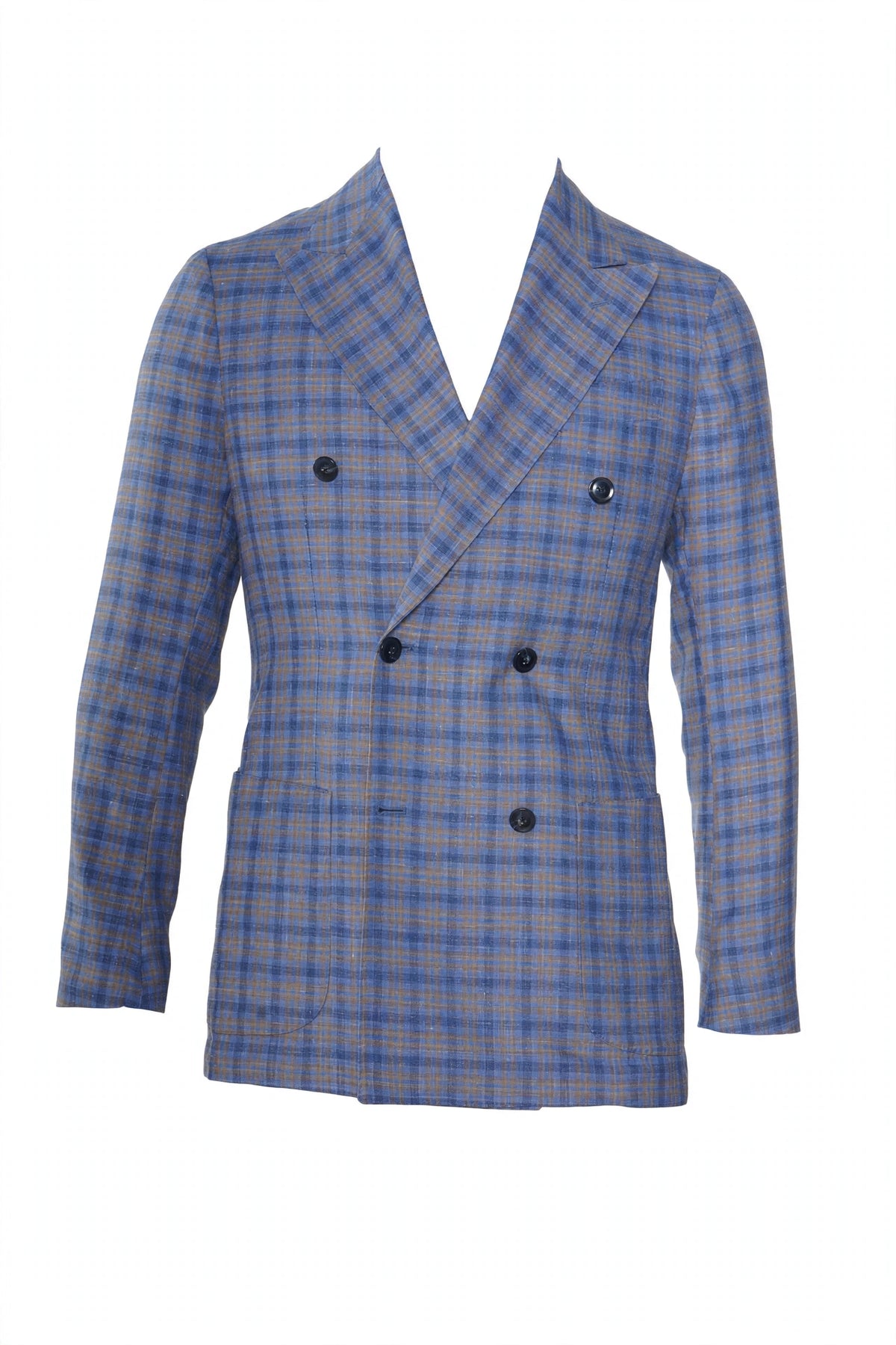 Sartorio Double Breasted Virgin Wool-Silk Sport Jacket