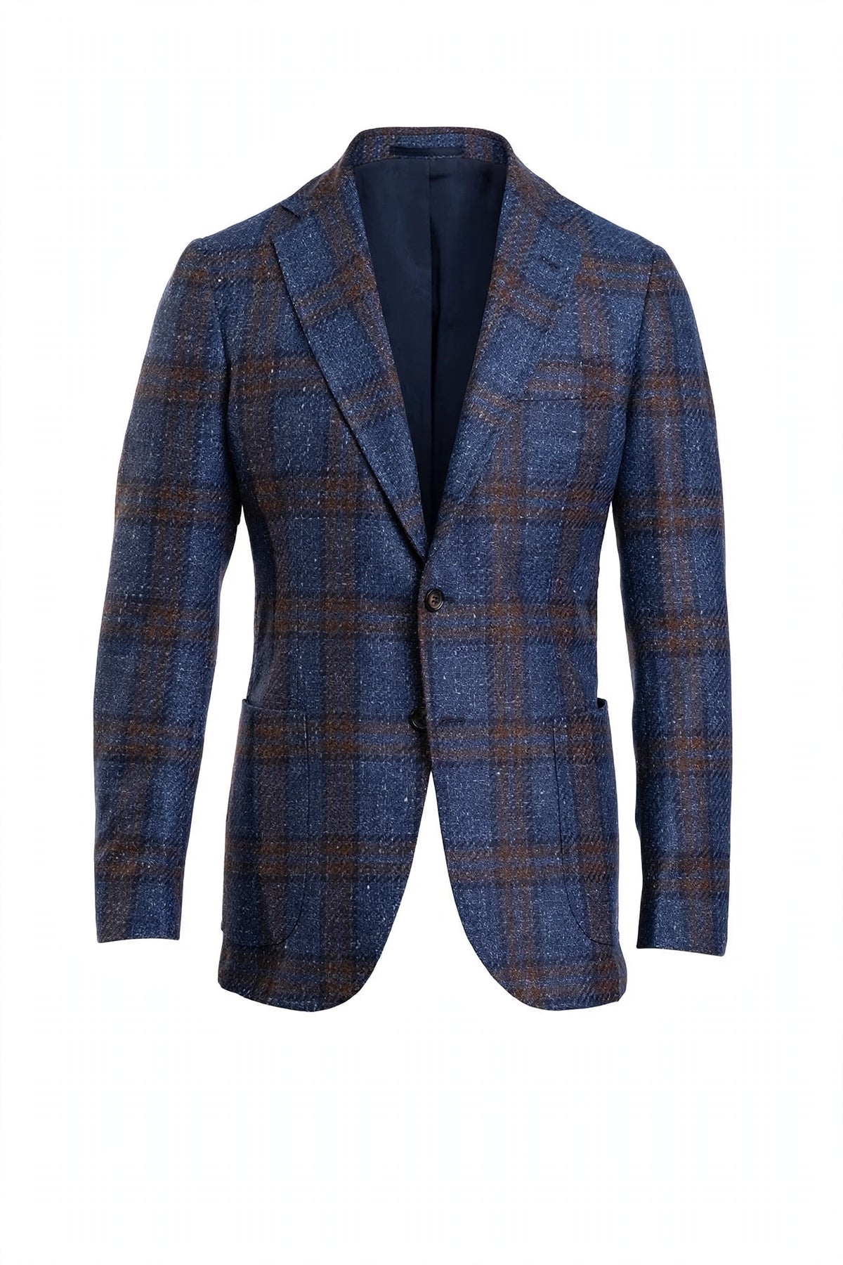 Sartorio Double Windowpane Virgin Wool-Silk-Linen Sport Jacket