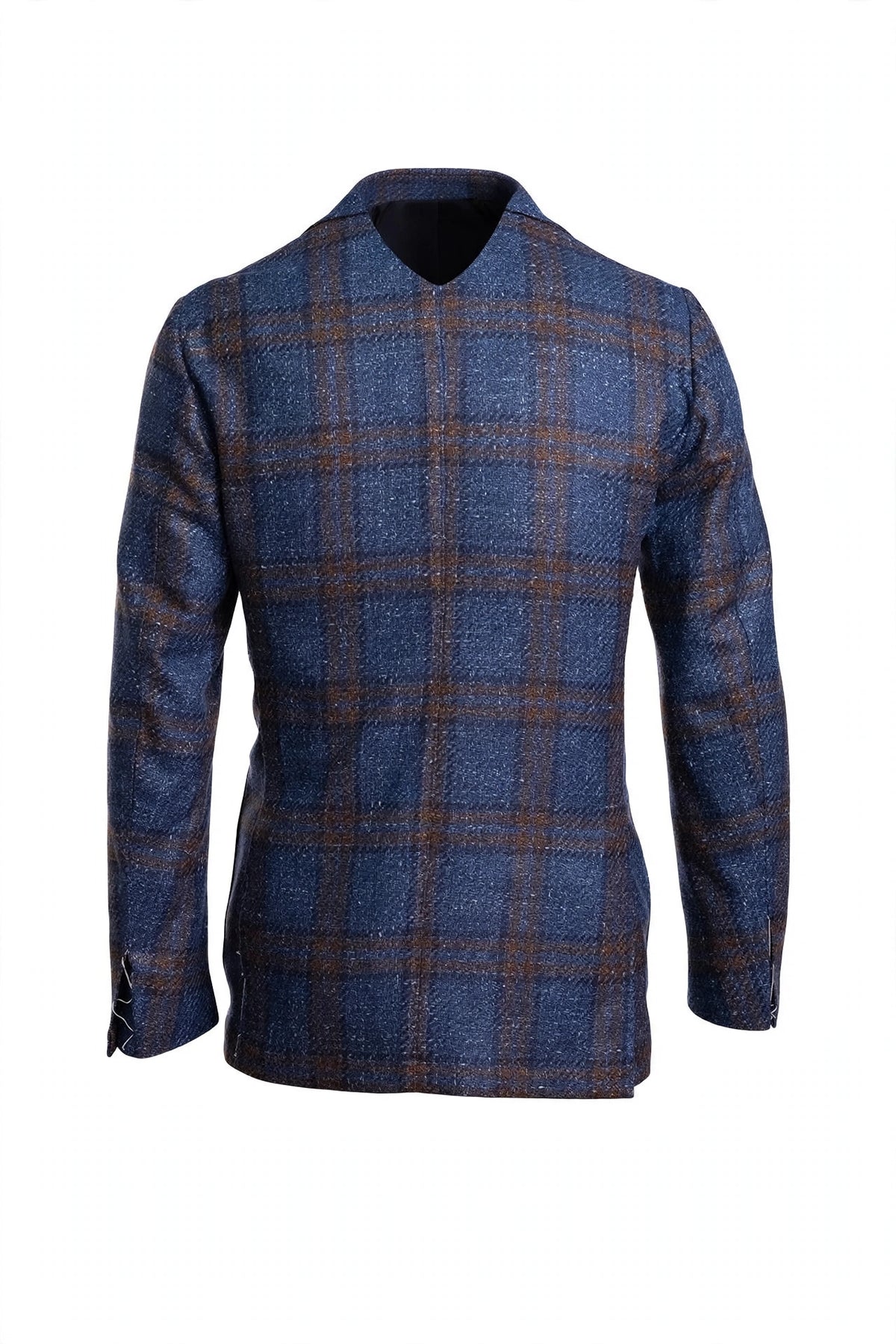 Sartorio Double Windowpane Virgin Wool-Silk-Linen Sport Jacket