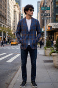 Sartorio Double Windowpane Virgin Wool-Silk-Linen Sport Jacket