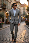 Sartorio Prince of Wales Wool-Cashmere Suit
