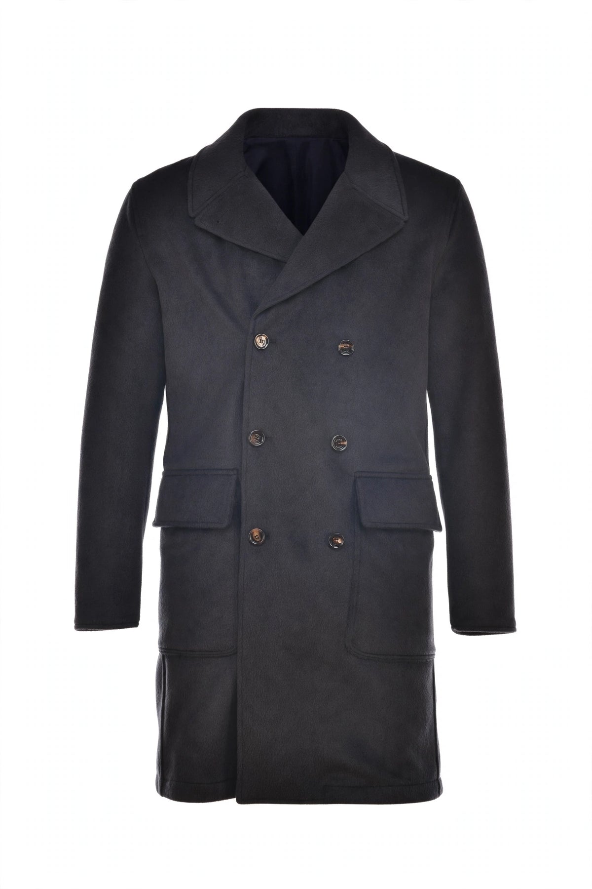 Kired Gyala Acrylic-Wool Double-Breasted Reversible Overcoat