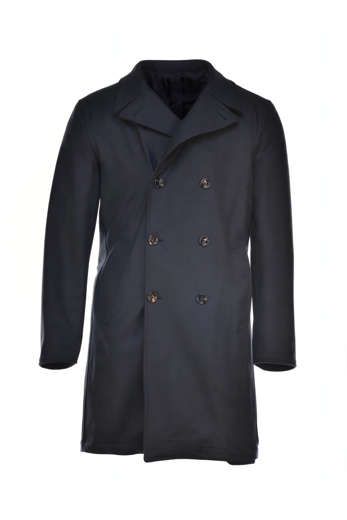 Kired Gyala Acrylic-Wool Double-Breasted Reversible Overcoat