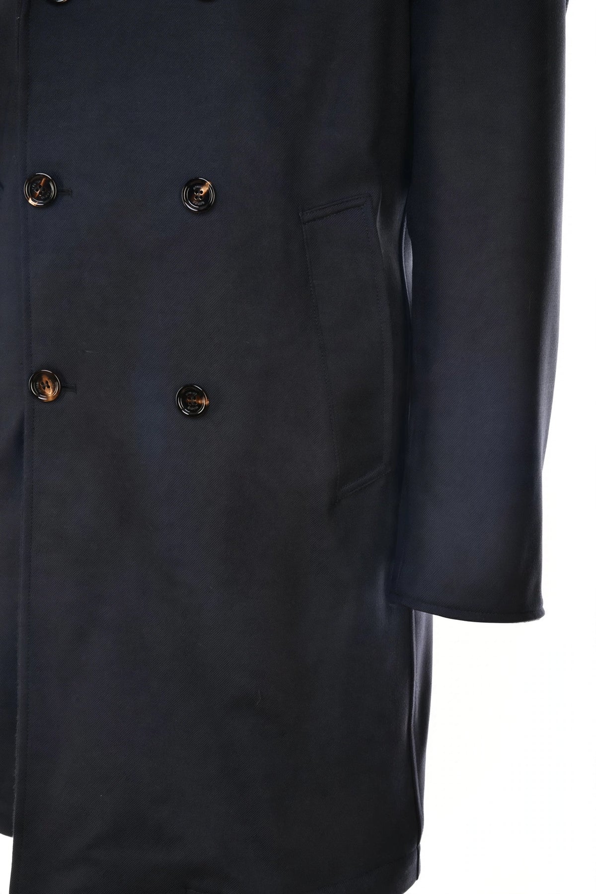 Kired Gyala Acrylic-Wool Double-Breasted Reversible Overcoat