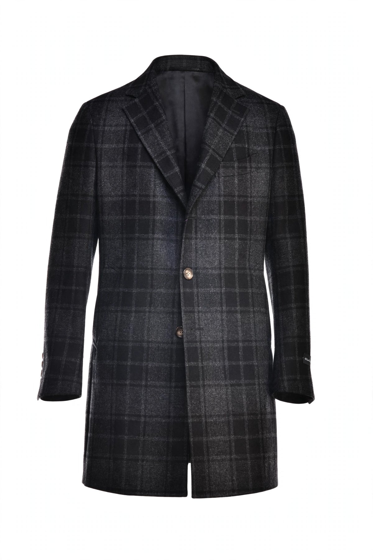 Fiore di Napoli Plaid Wool-Cashmere Overcoat