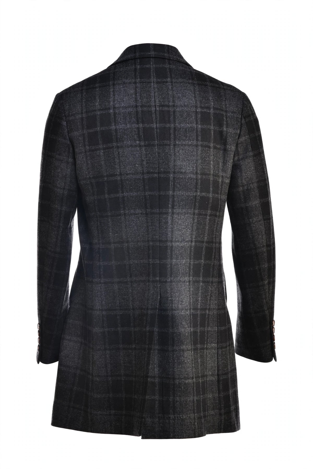 Fiore di Napoli Plaid Wool-Cashmere Overcoat