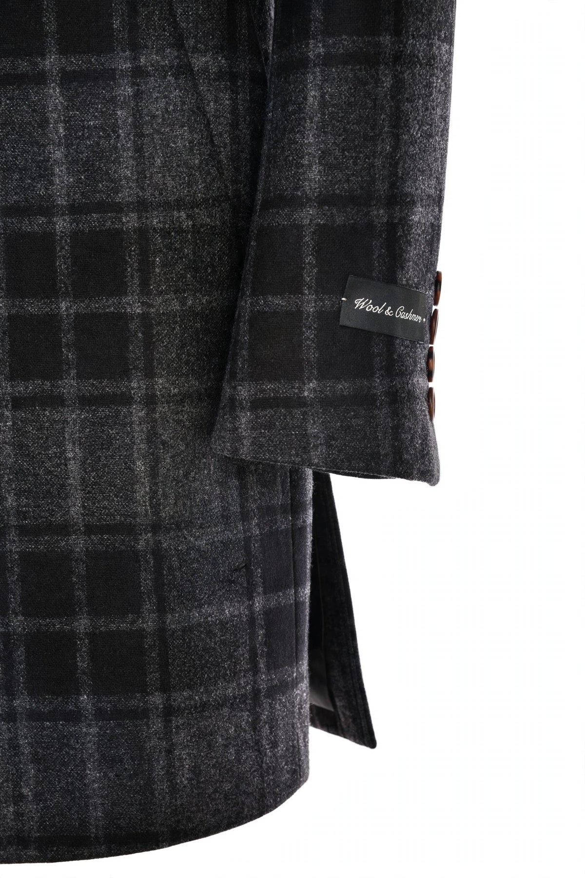 Fiore di Napoli Plaid Wool-Cashmere Overcoat