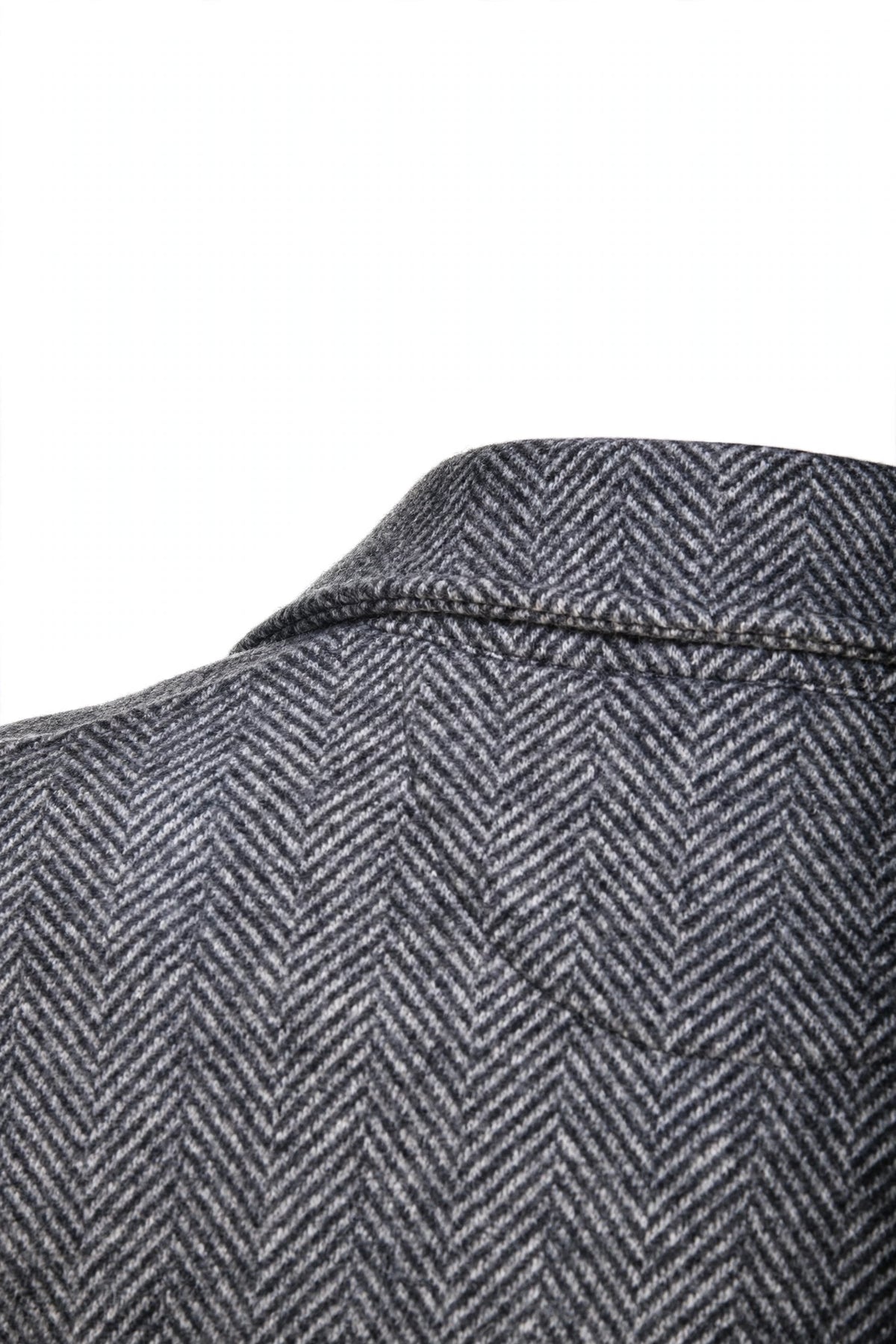 Kired Furb Herringbone Virgin Wool-Cashmere Overcoat
