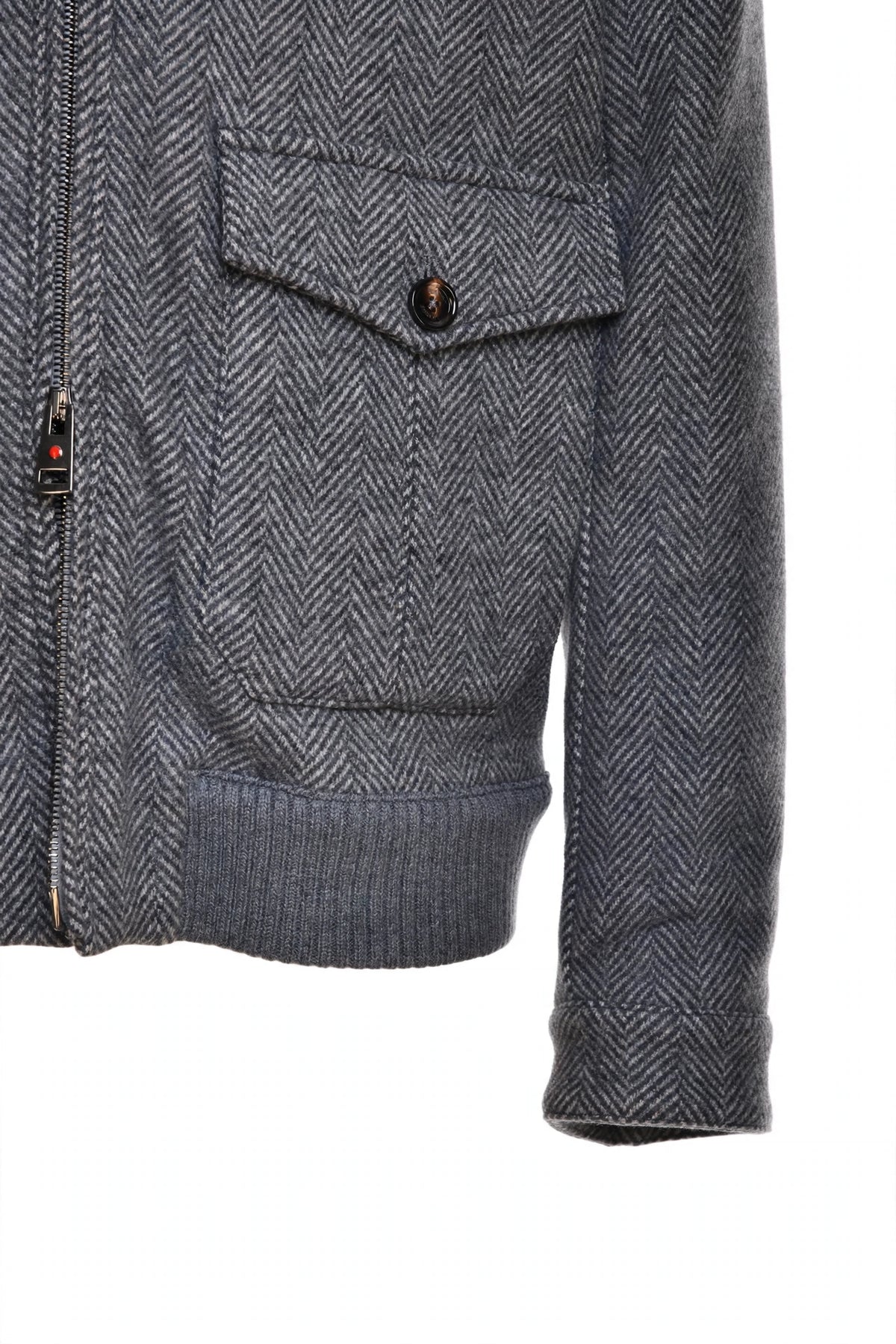 Kired Furb Herringbone Virgin Wool-Cashmere Overcoat