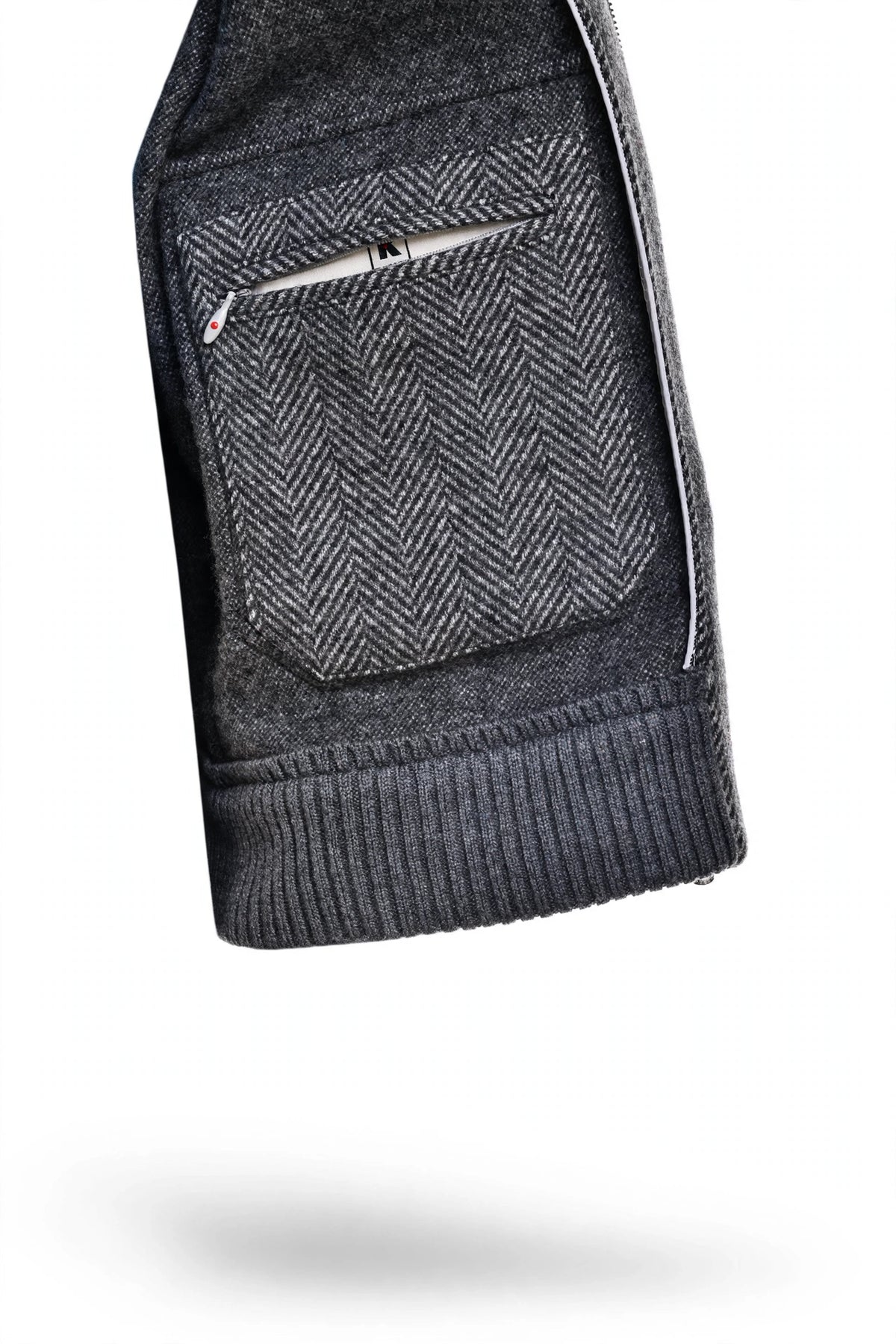 Kired Furb Herringbone Virgin Wool-Cashmere Overcoat