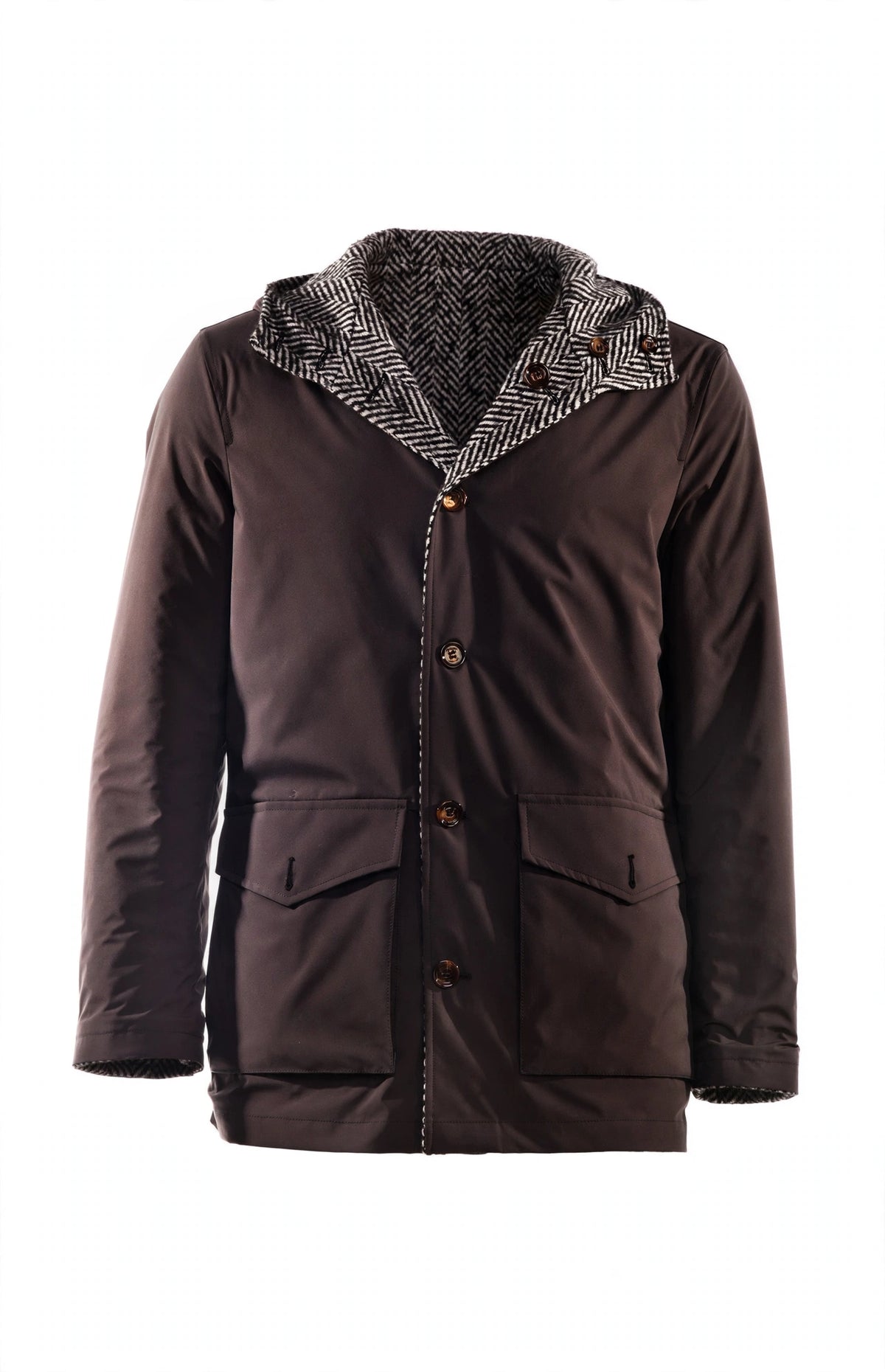 Kired Himal 2 Herringbone Virgin Wool-Alpaca Reversible Jacket