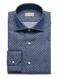 Sartorio Cotton Floral Dress Shirt in slate grey