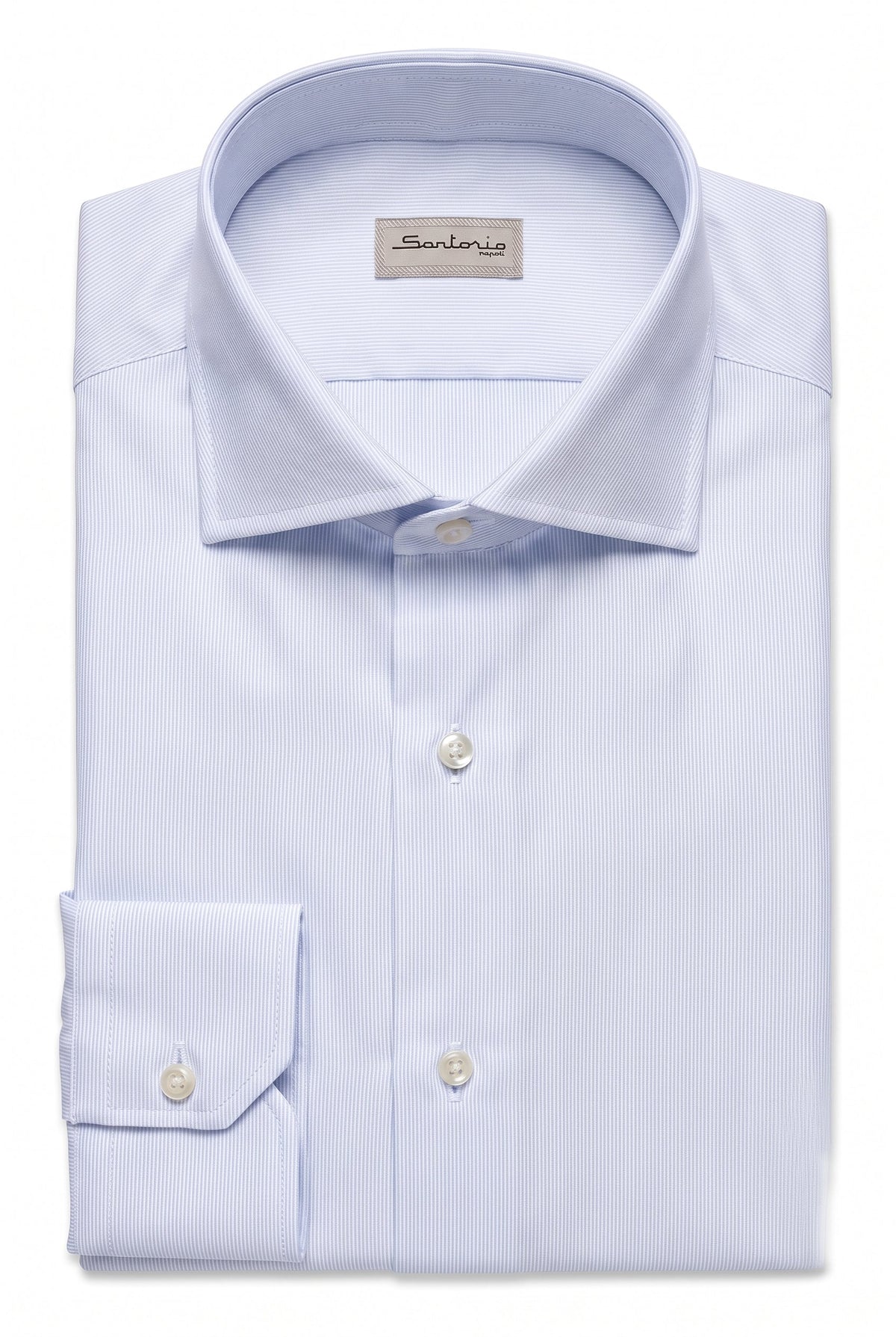 Sartorio Cotton Micro Pinstripe Dress Shirt in blue