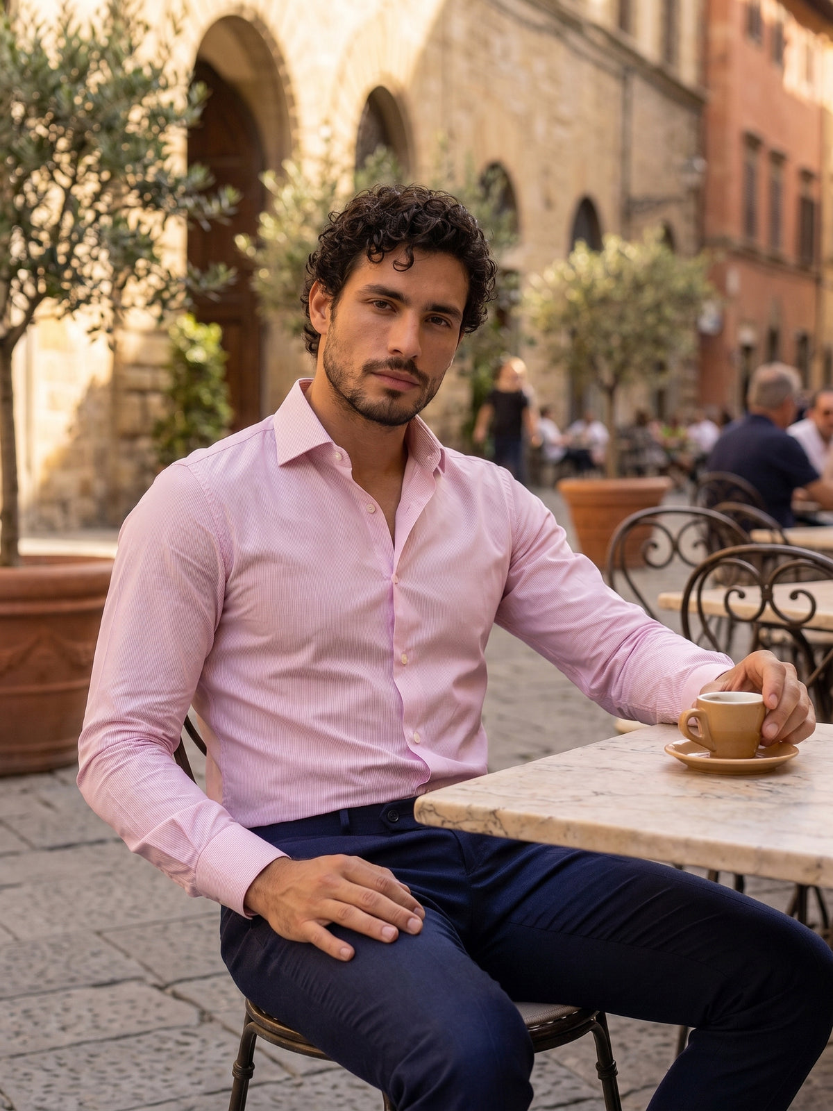 Sartorio Cotton Micro Pinstripe Dress Shirt