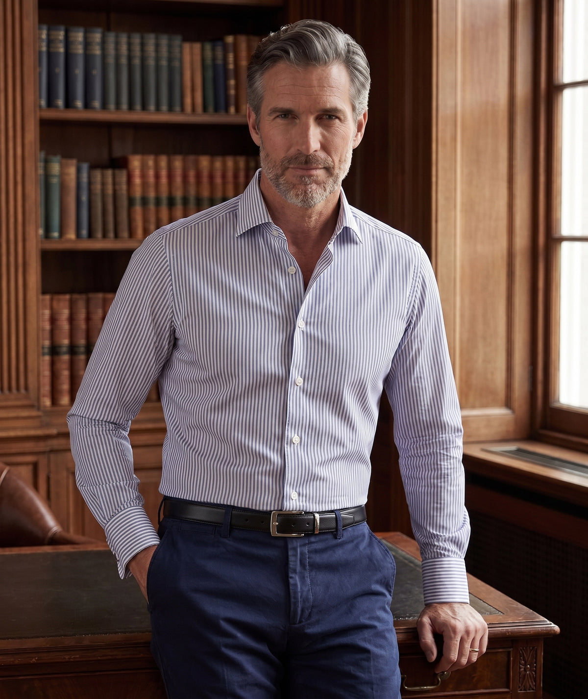 Sartorio Cotton Multi Pinstripe Dress Shirt