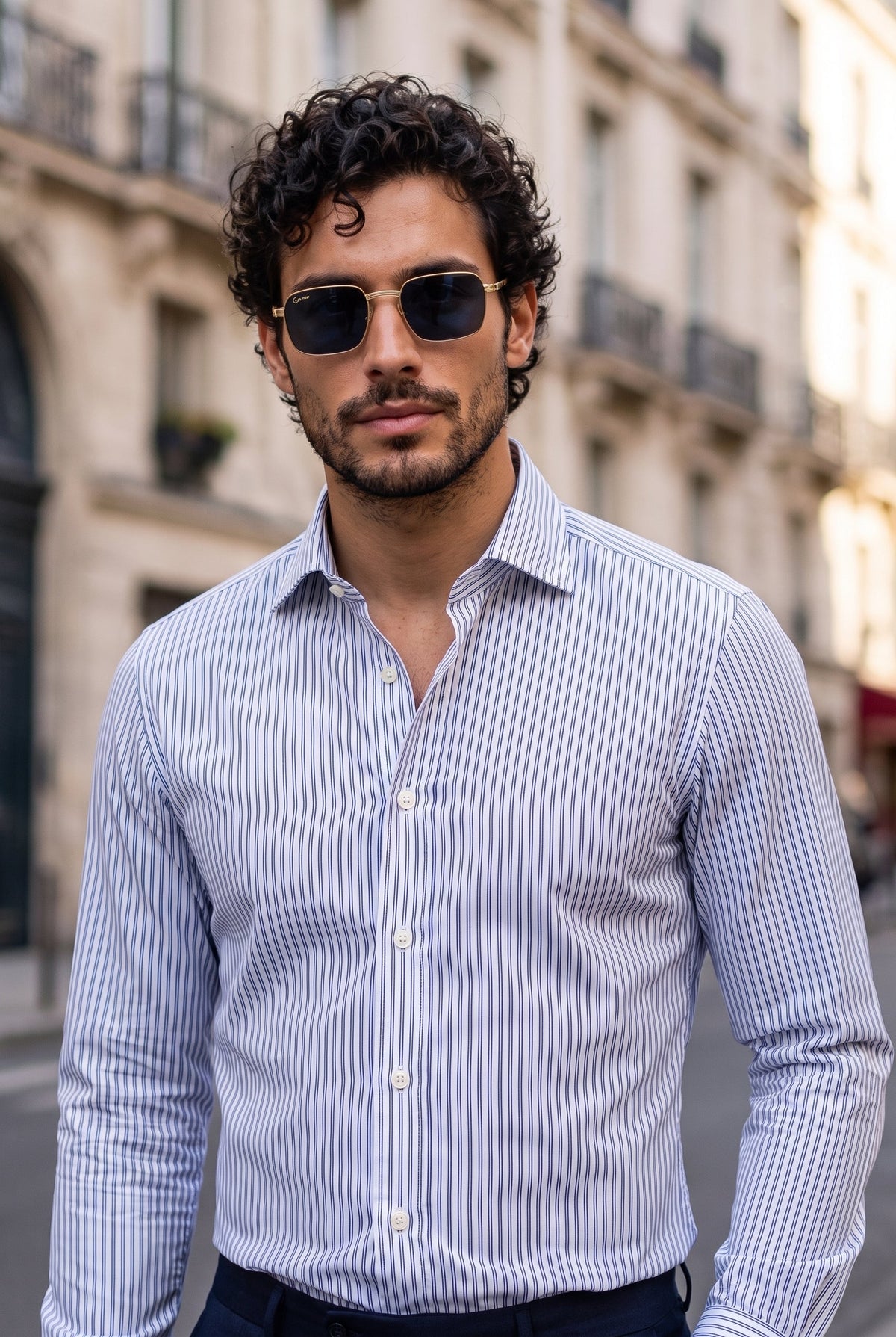 Sartorio Cotton Multi Pinstripe Dress Shirt
