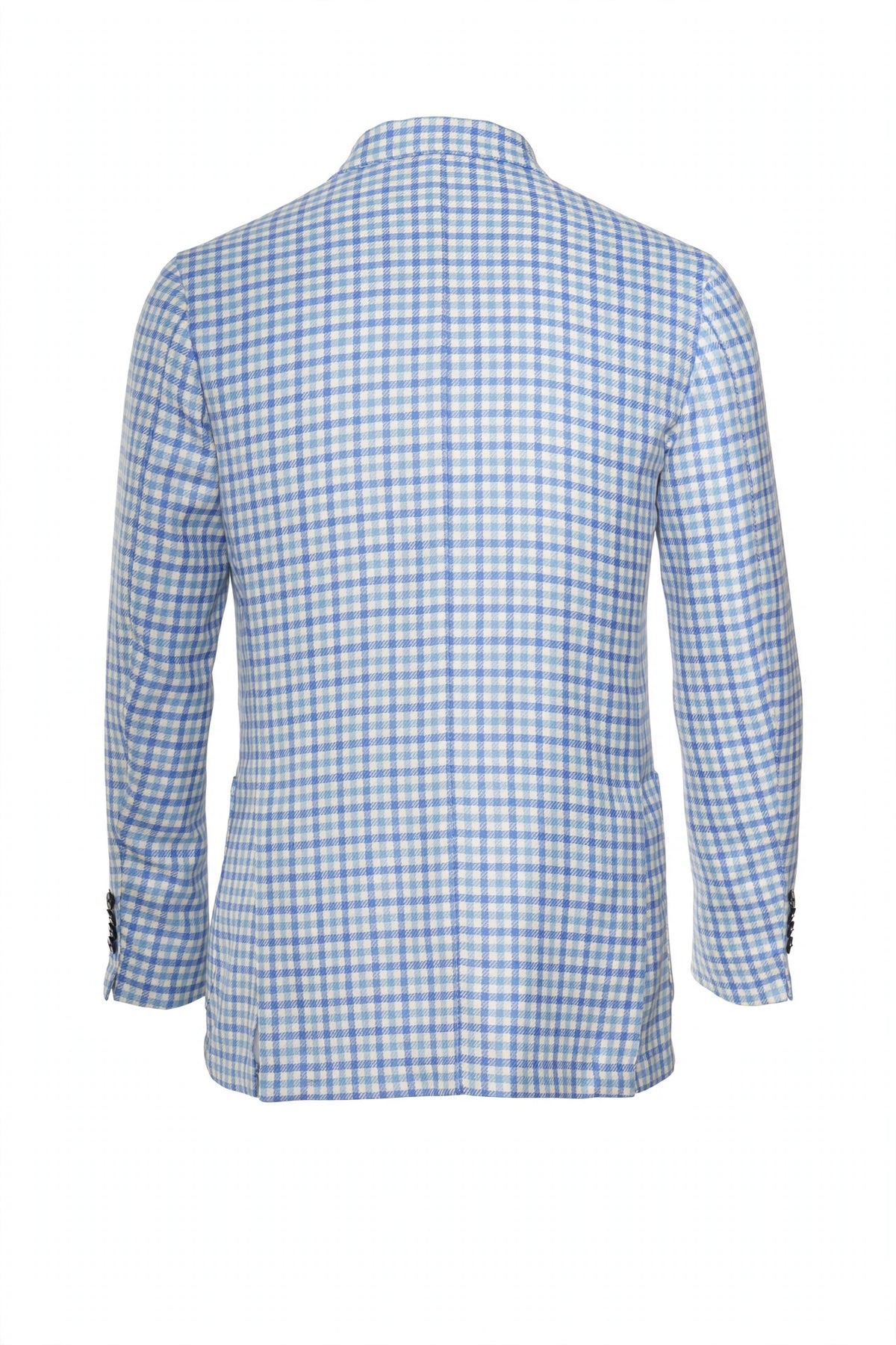 Sartorio Double Breasted Shepherd Check Cashmere Sport Jacket
