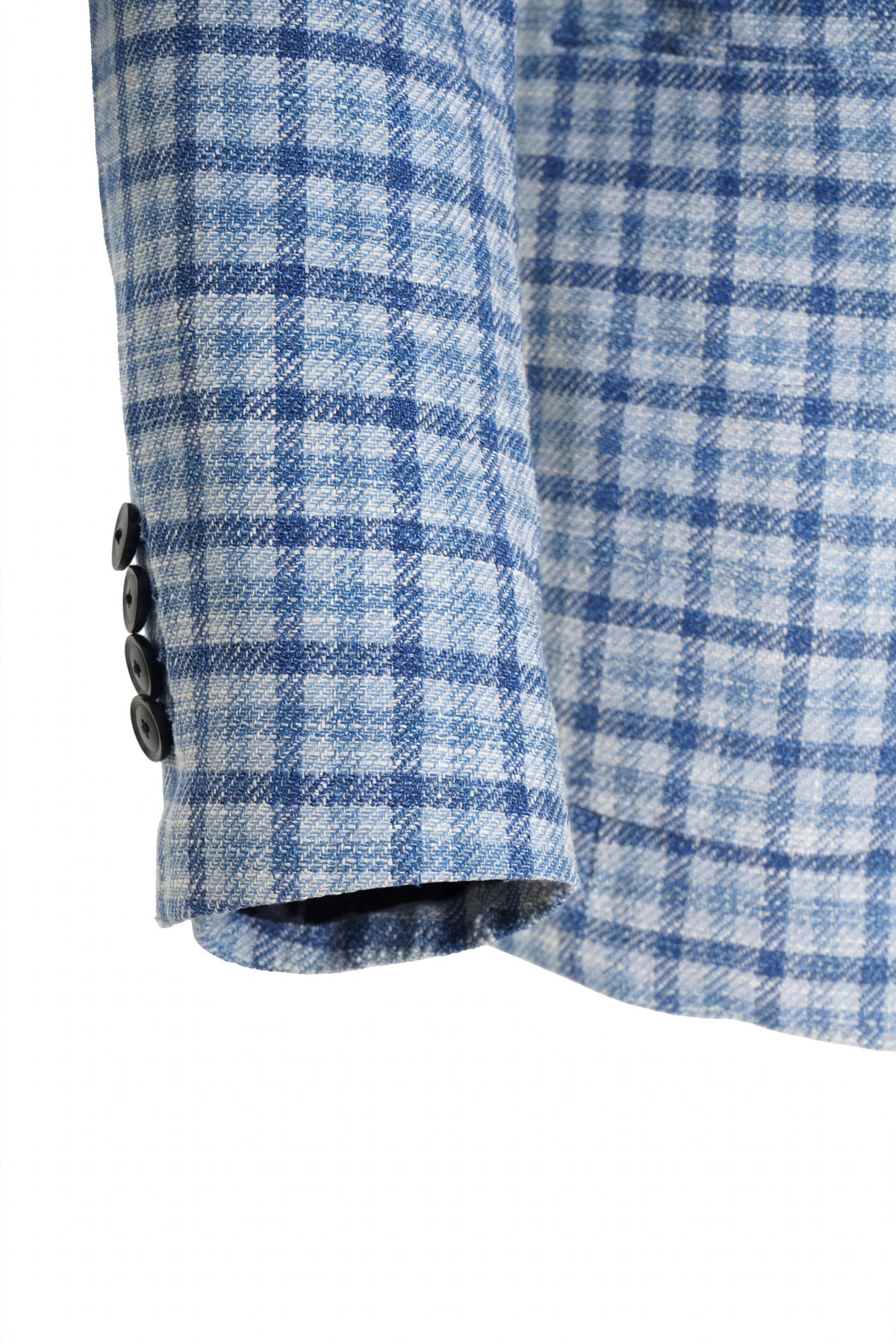 Sartorio Double Breasted Shepherd Check Cashmere Sport Jacket