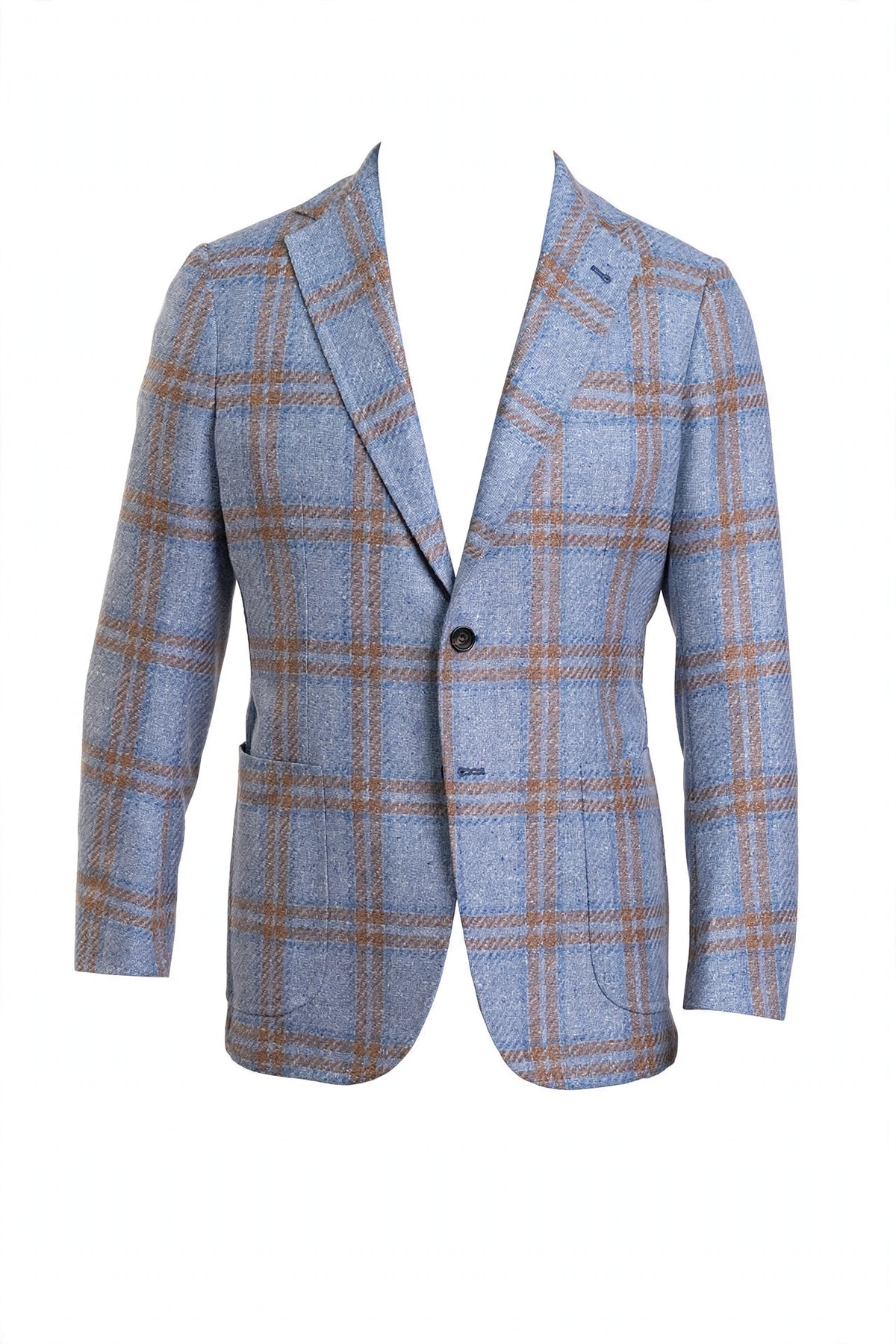 Sartorio Double Windowpane Virgin Wool-Silk Sport Jacket