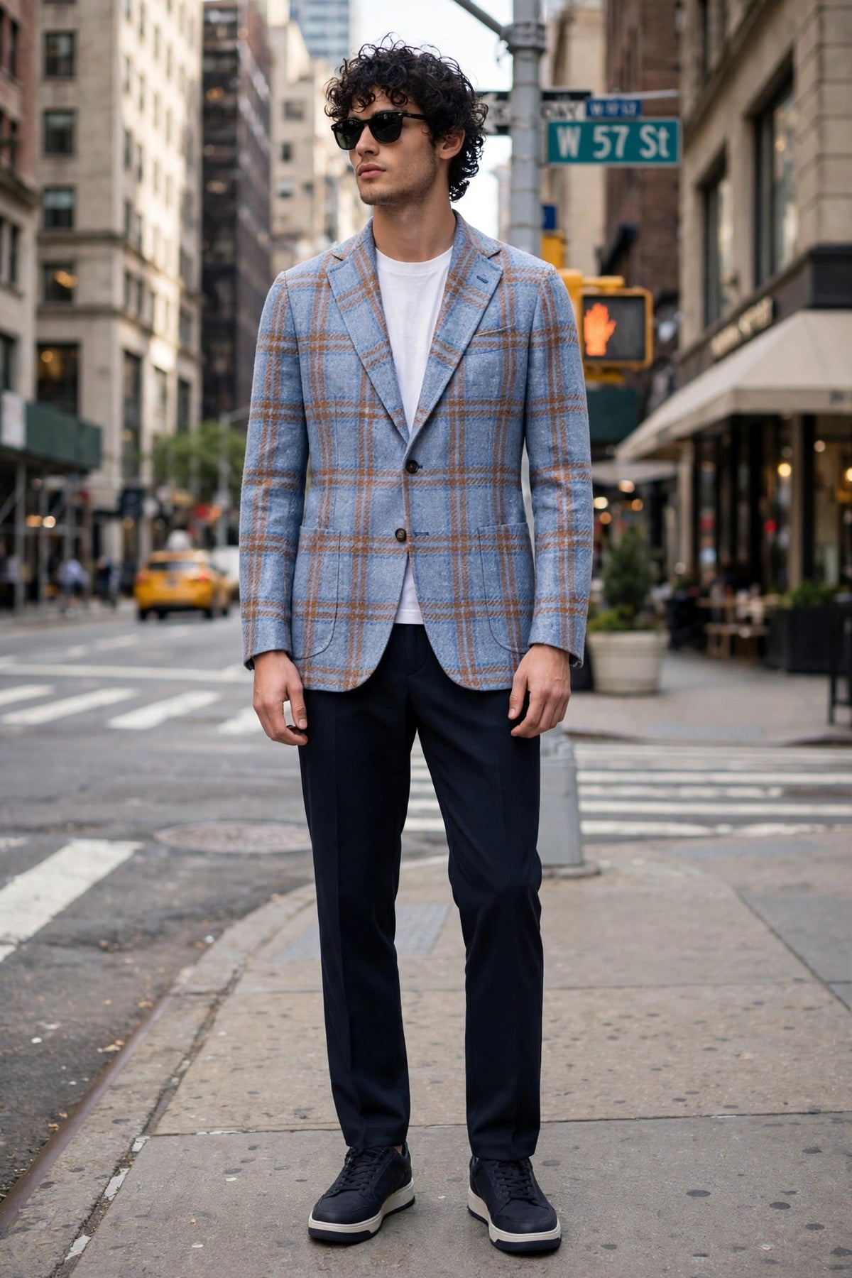 Sartorio Double Windowpane Virgin Wool-Silk Sport Jacket