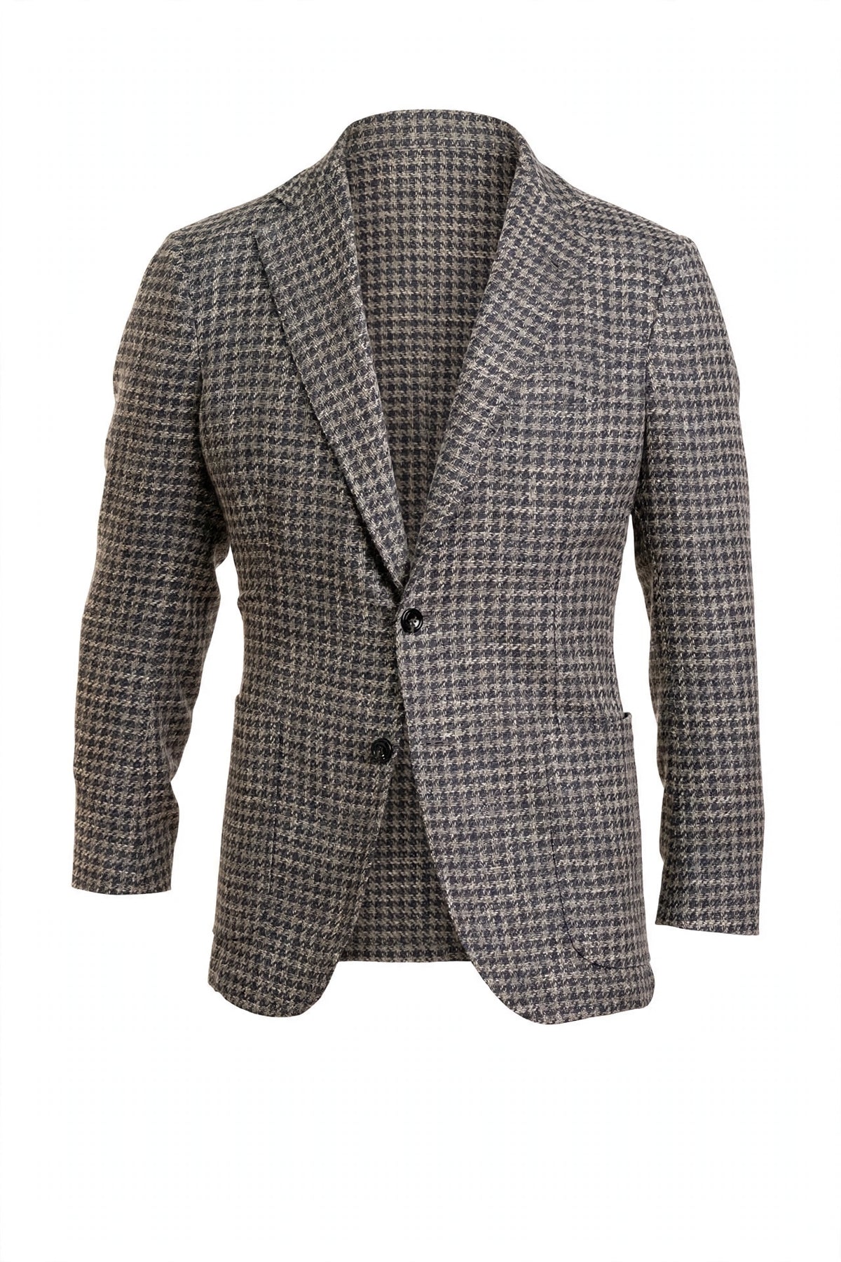 Sartorio Houndstooth Virgin Wool-Silk-Cotton Sport Jacket