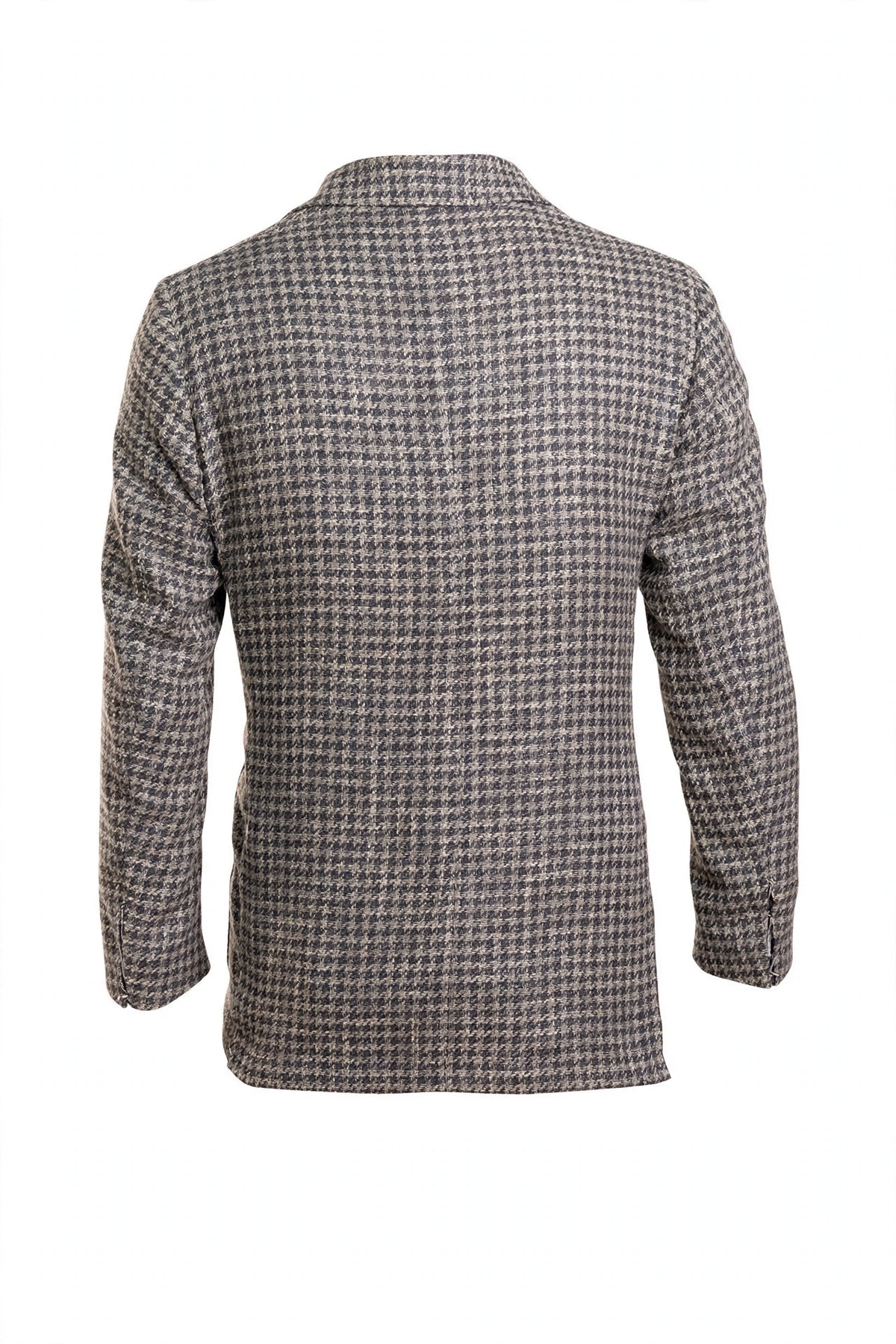 Sartorio Houndstooth Virgin Wool-Silk-Cotton Sport Jacket