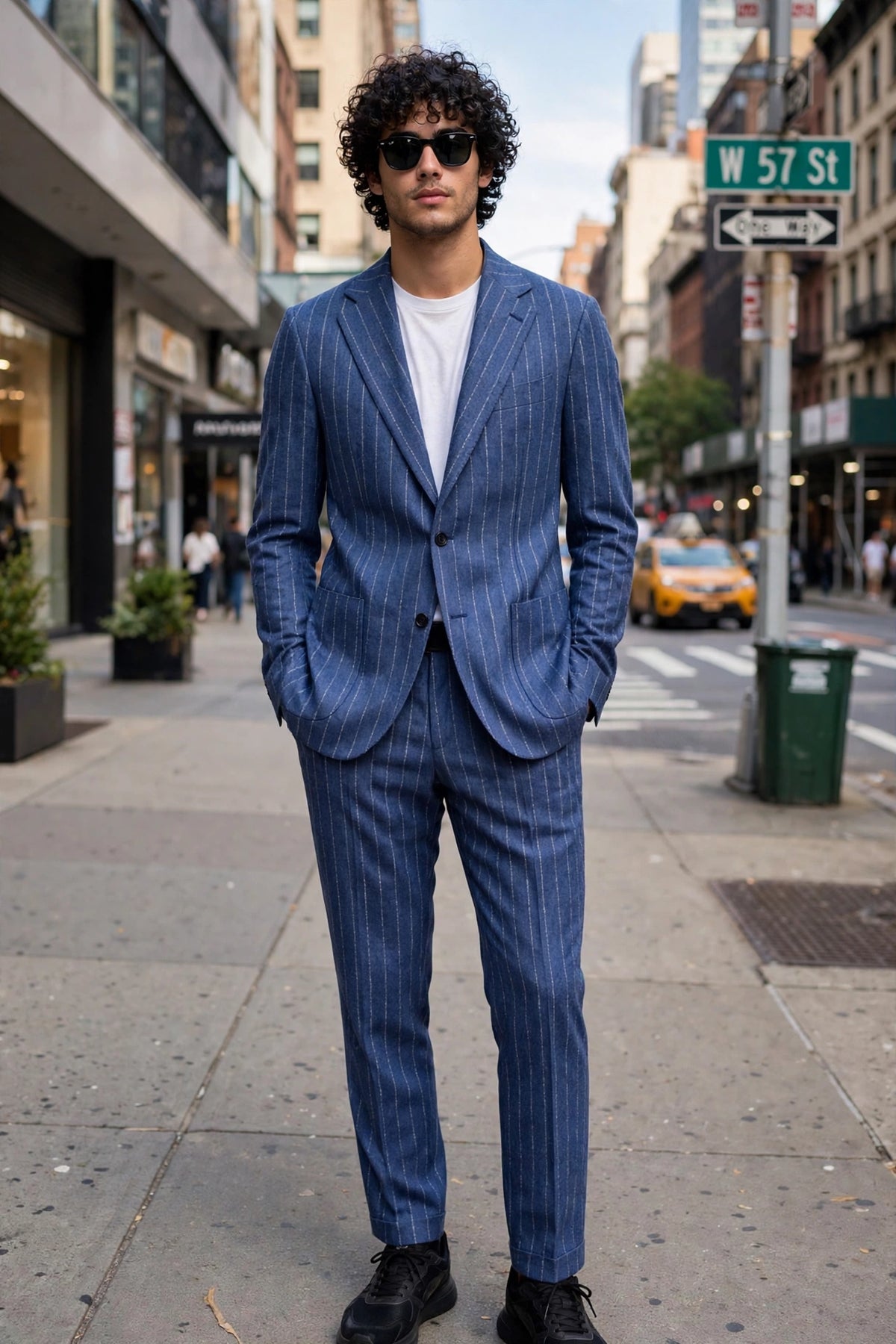 Sartorio Jumbo Pinstripe Virgin Wool-Cashmere Suit