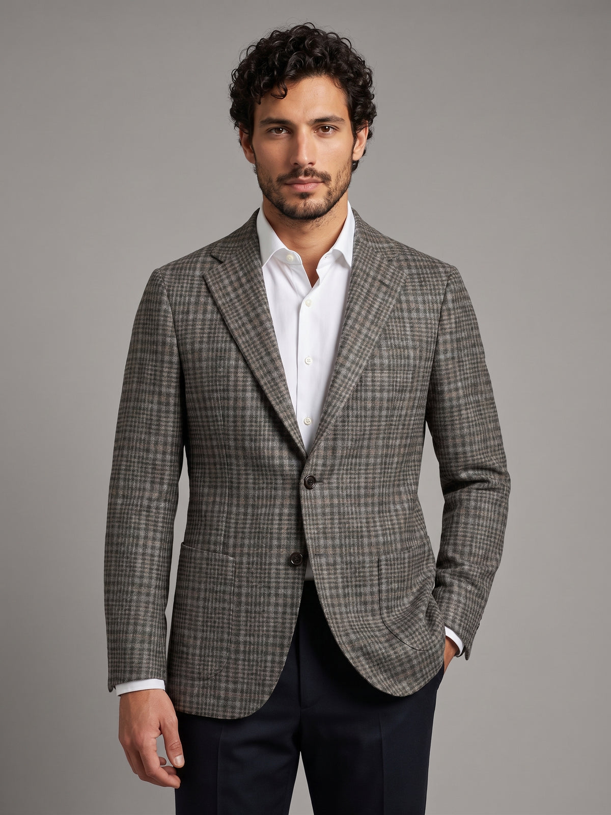 Sartorio Prince of Wales Cashmere Sport Jacket