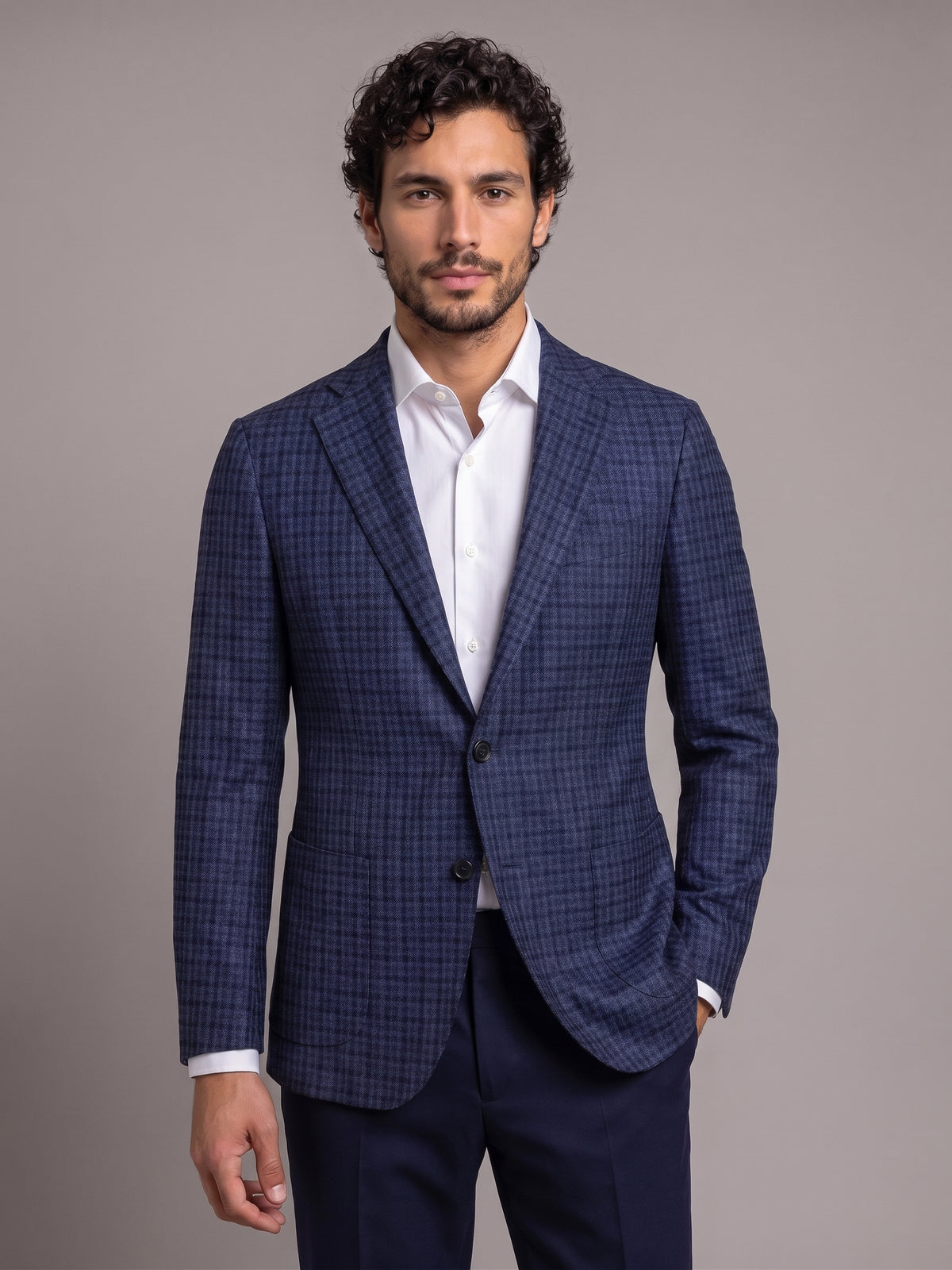 Sartorio Shepherd Check Virgin Wool Sport Jacket