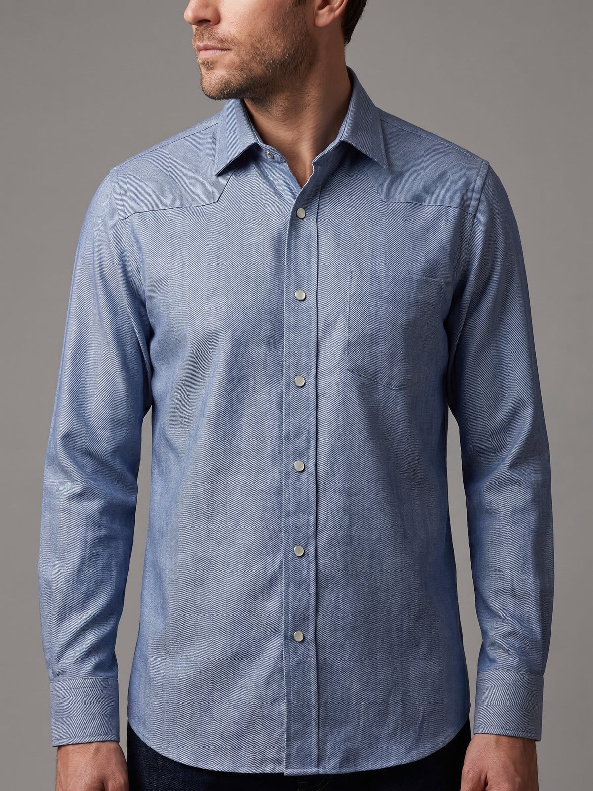 Sartorio TONY Herringbone Cotton Overshirt