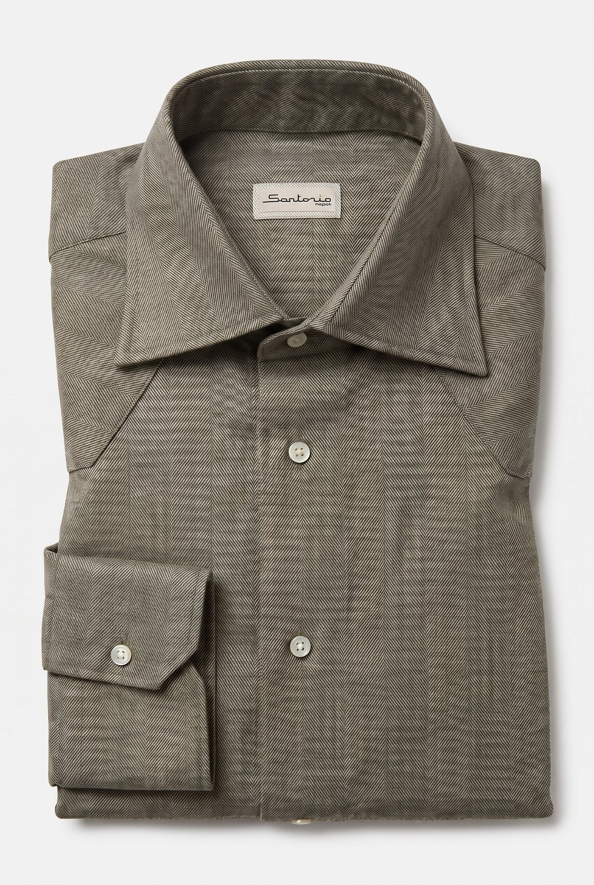 Sartorio TONY Herringbone Cotton Overshirt