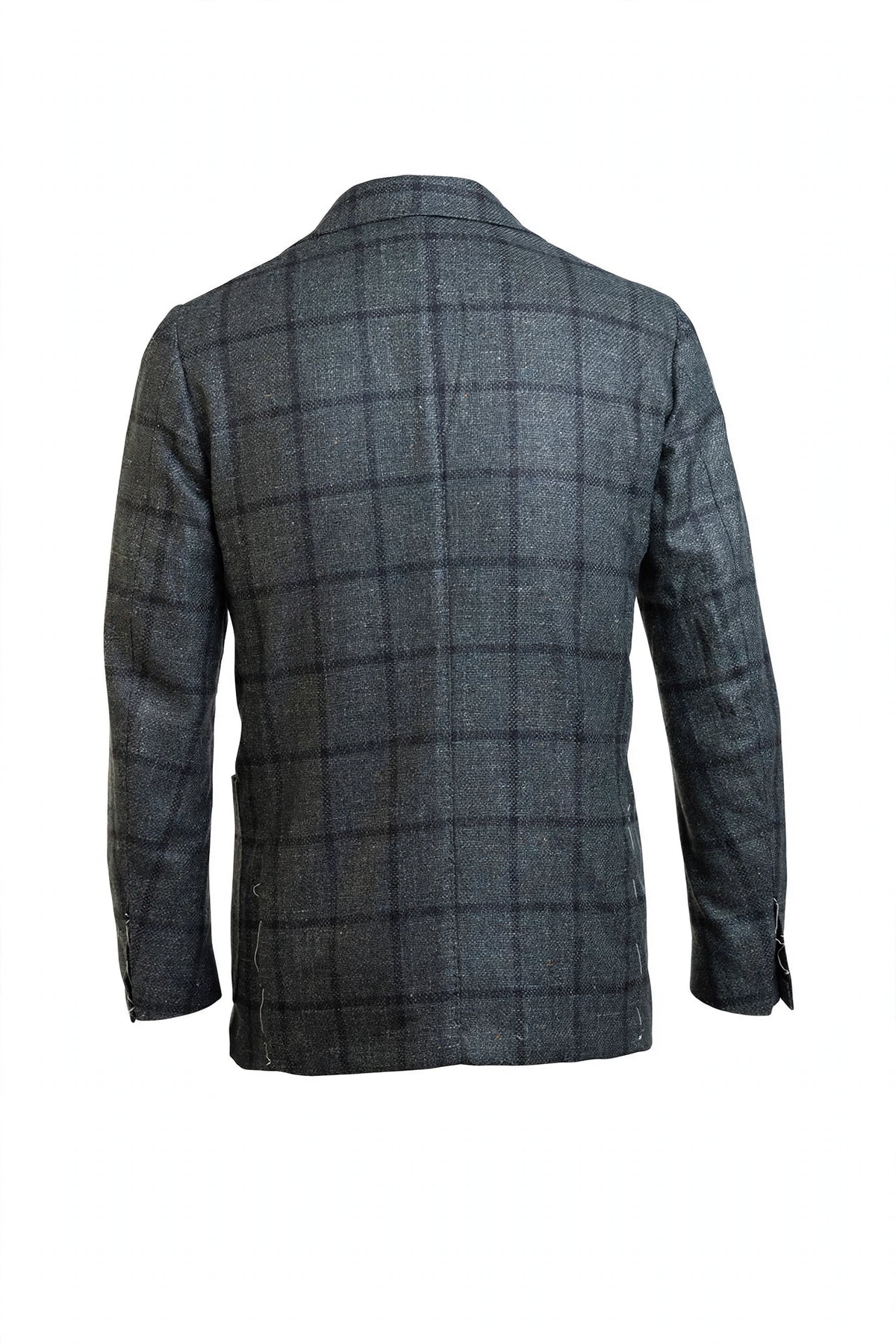 Sartorio Windowpane Virgin Wool-Silk-Linen Sport Jacket