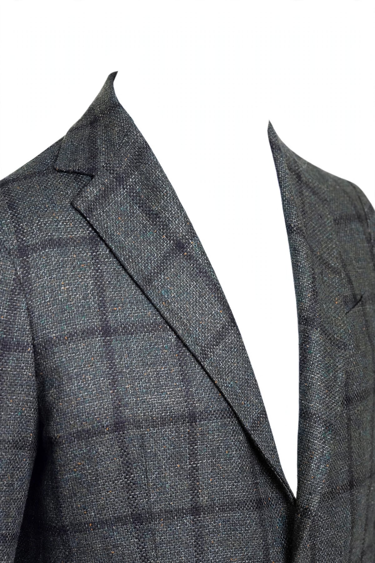 Sartorio Windowpane Virgin Wool-Silk-Linen Sport Jacket