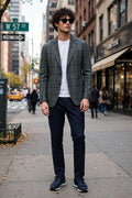 Sartorio Windowpane Virgin Wool-Silk-Linen Sport Jacket
