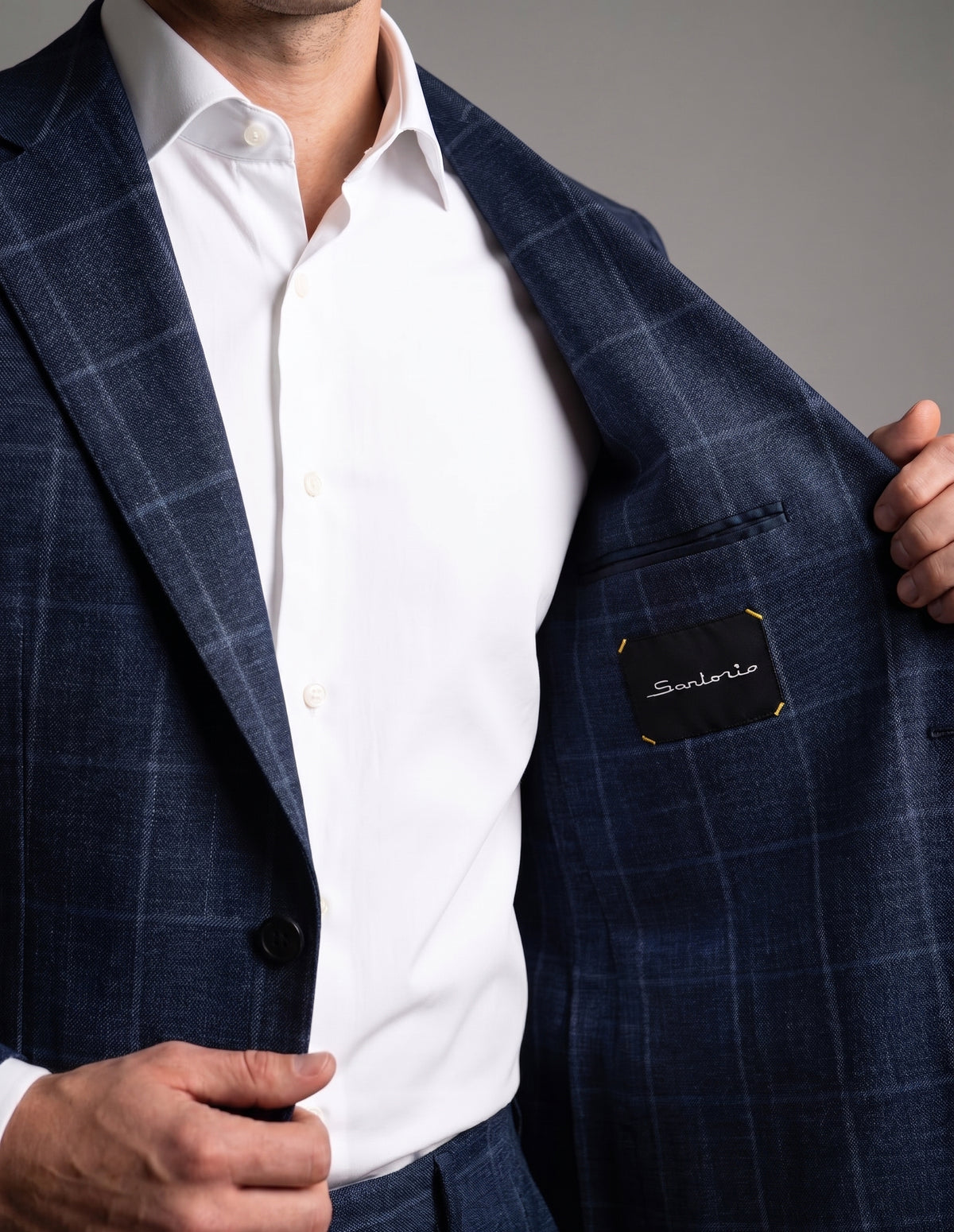 Sartorio Windowpane Virgin Wool Suit
