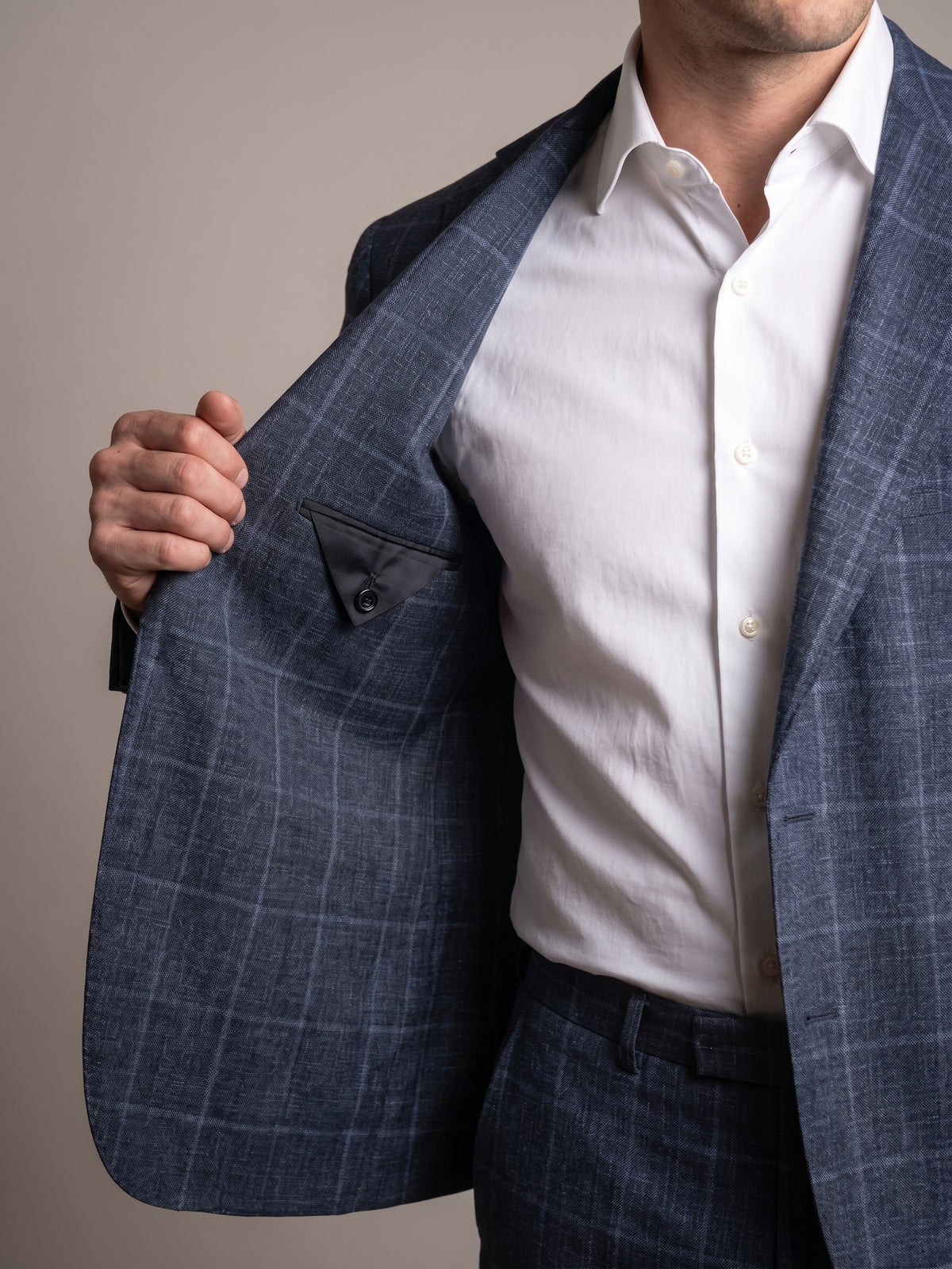 Sartorio Windowpane Virgin Wool Suit