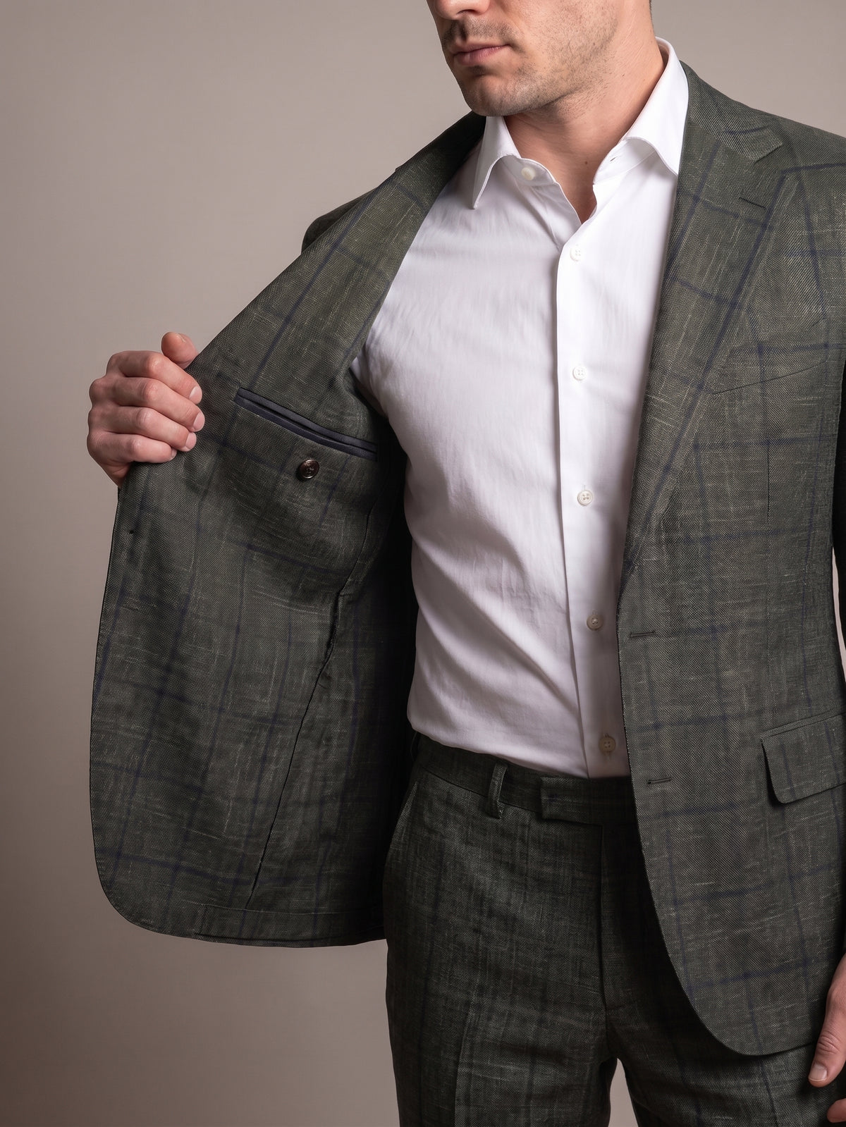 Sartorio Windowpane Virgin Wool Suit