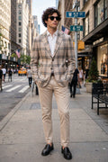 Sartorio Double-Windowpane Virgin Wool-Silk-Linen Sport Jacket