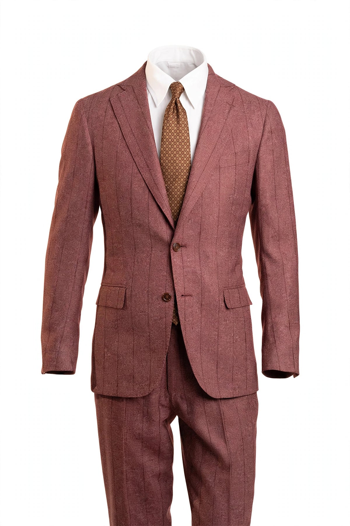 Sartorio Pinstripe Virgin Wool-Cotton-Cashmere Suit